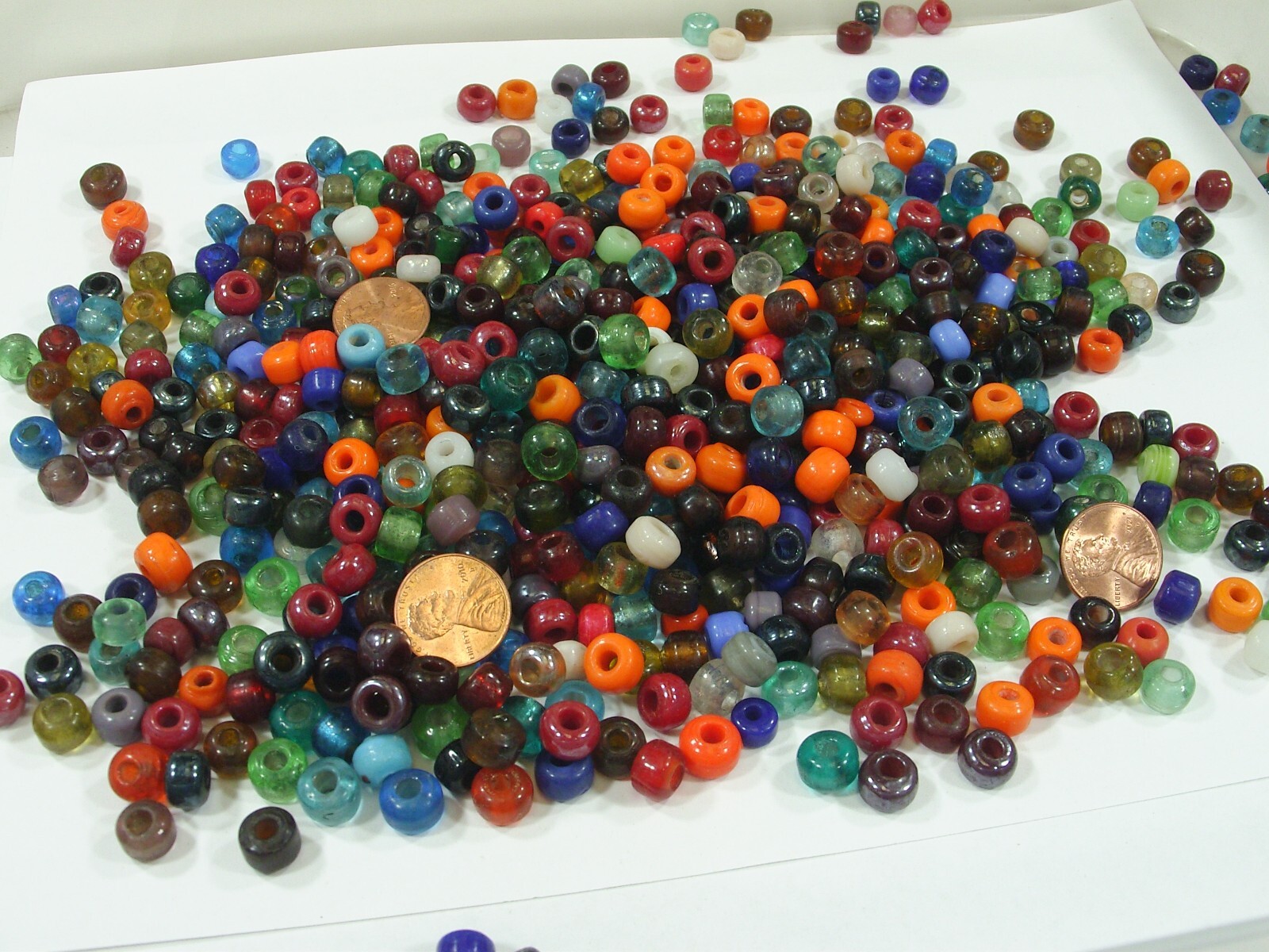 2 Pounds Assorted Color 6mm x 9mm Glass Pony Beads India Bulk Lot Sale (NBW-9)