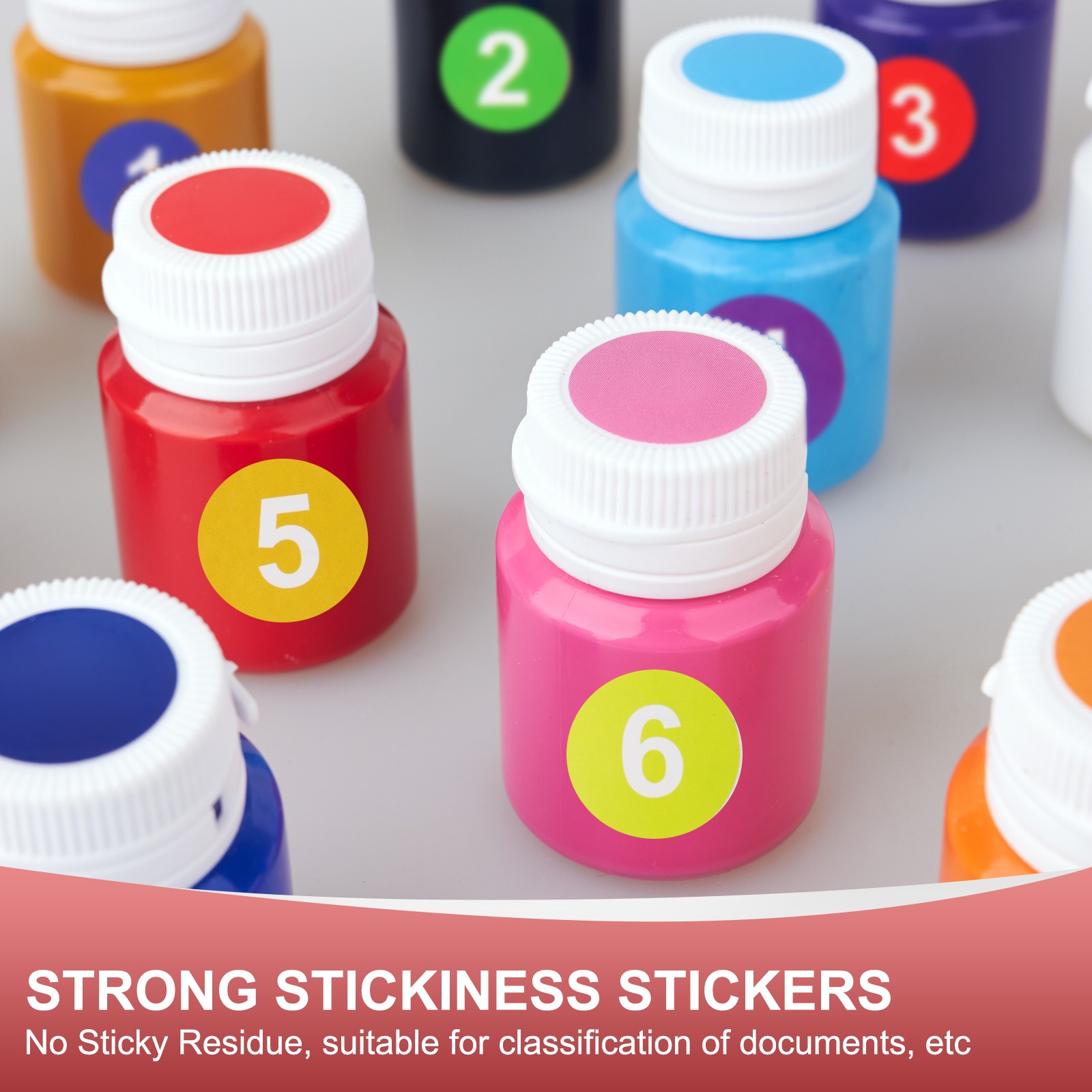 Number 15 Stickers 1″ Round Coded Self-Adhesive Labels Light Green 500Pcs/Roll