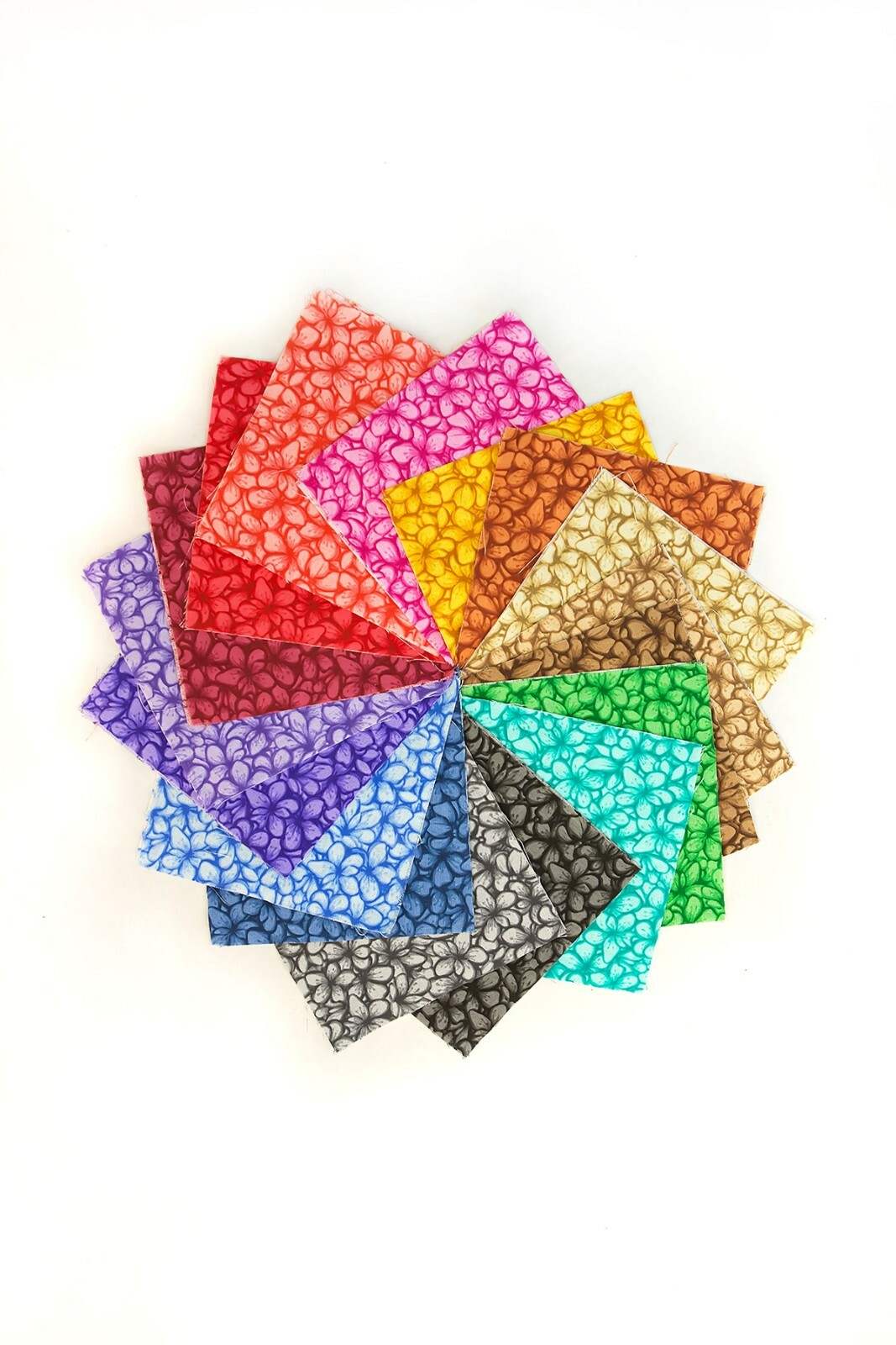 102 pc AWESOME BLOSSOMS pre cut charm pack 5″ squares 100% cotton fabric quilt