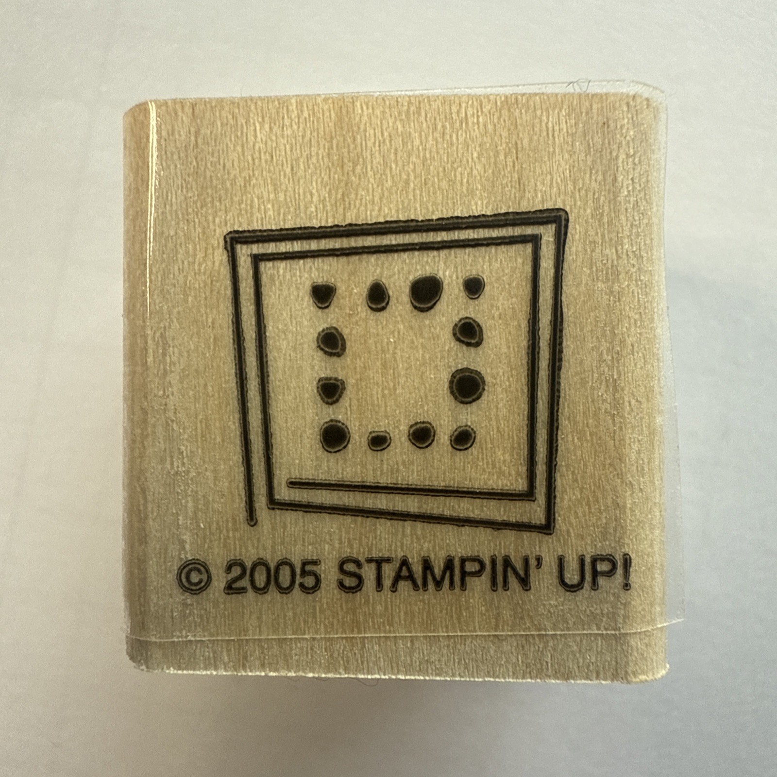 Stampin Up Stamp GEOMETRIC ABSTRACT SQUARE Mini Single Stamp ONLY 1.25x1inch