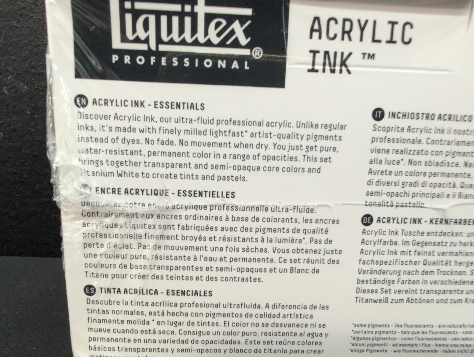 Liquitex Professional Acrylic Ink Essentials Paint Artist Quality 6pc Multicolor