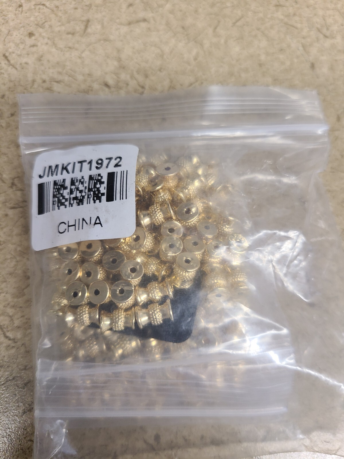 Gold Tone Spacer Bead in Two Sizes Set of 150