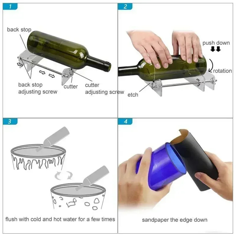 Glass Bottle Cutter Kit Beer Wine Jar DIY Cutting Machine Craft Recycle Tools US