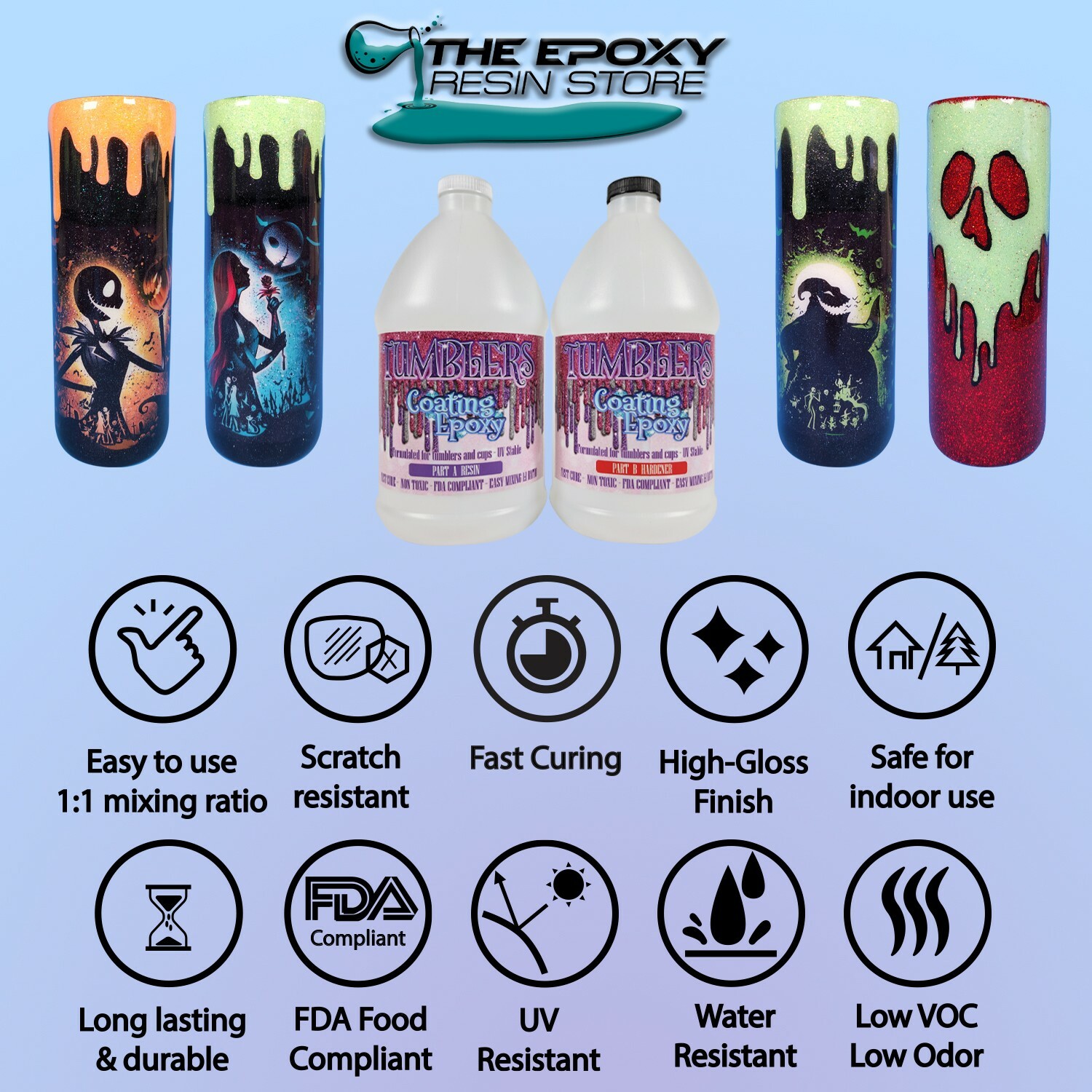 The Epoxy Resin Store Tumbler Epoxy Resin, Coating epoxy resin, UV Stable