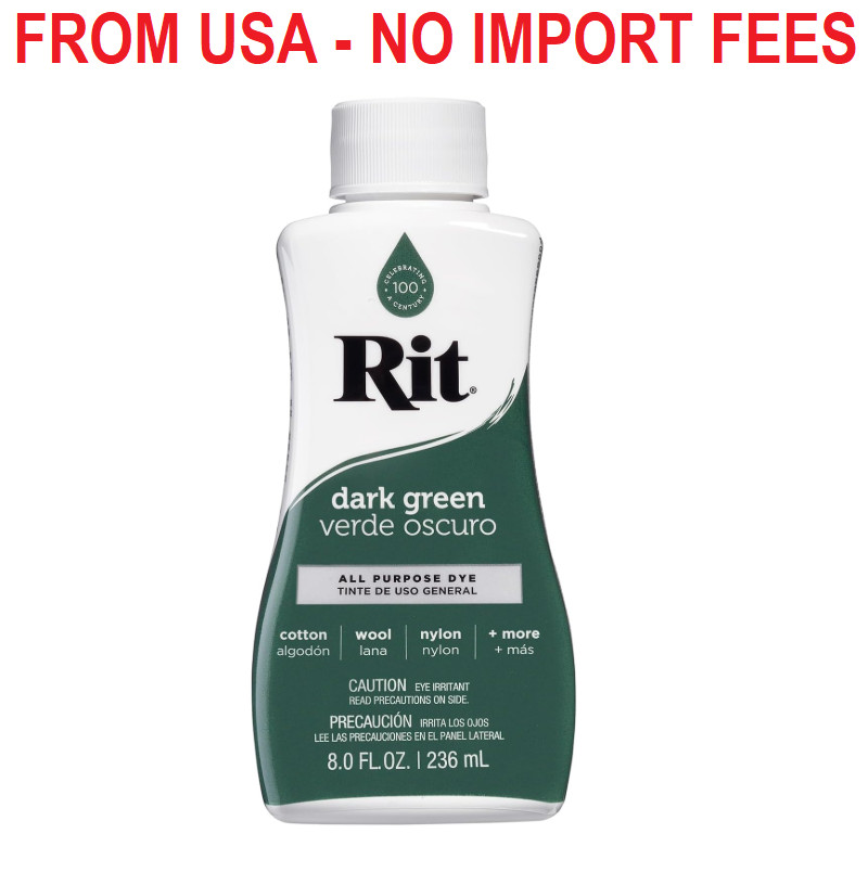Rit Liquid Fabric Dye, 8-Ounce, Dark Green, 8 Fl Oz (Pack of 1)
