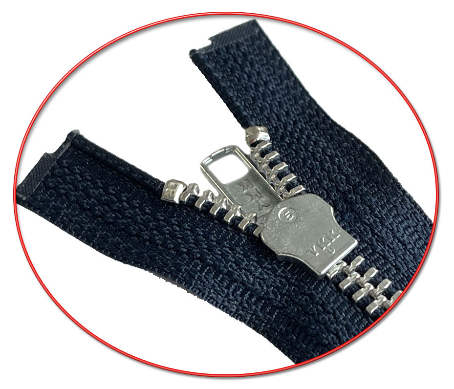21 Inch YKK #5 Medium Weight Aluminum Metal Jacket Zipper Separating Made in USA