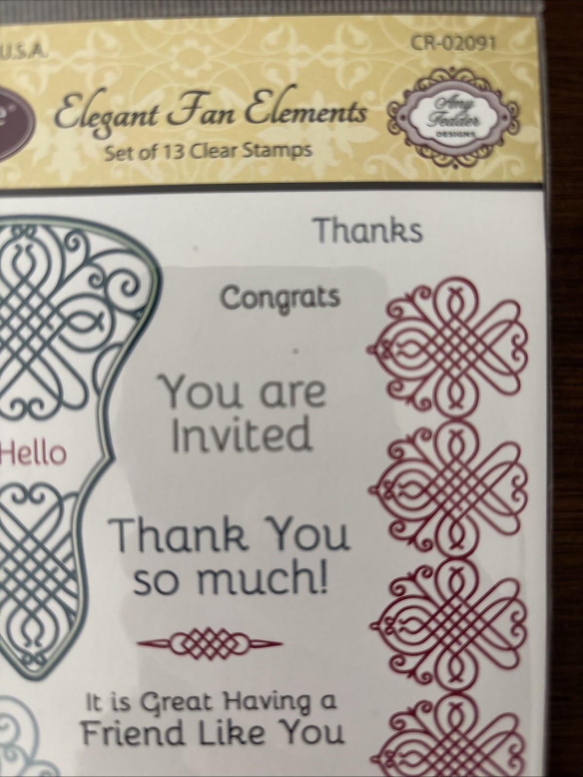 justrite stamp Clear Elegant Fan Elements