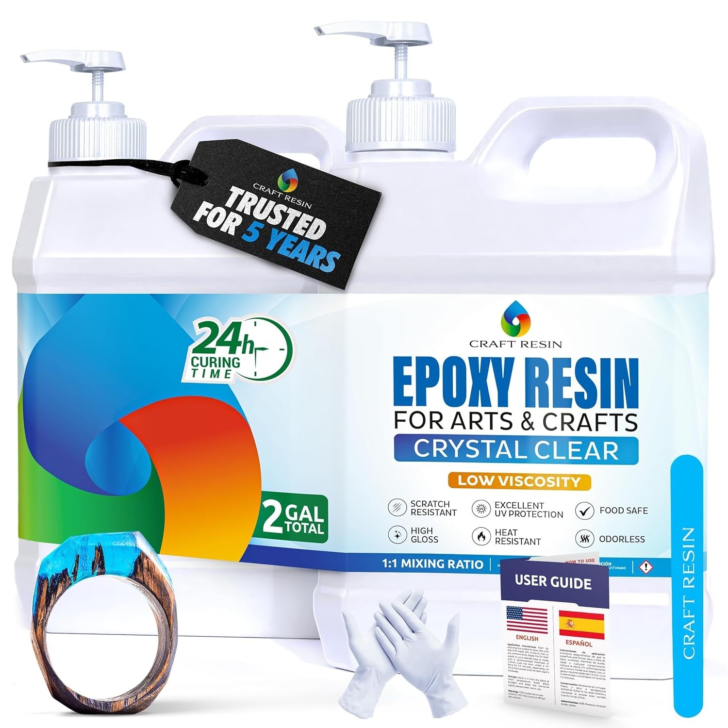 Food Safe Clear Epoxy Resin – 2 Gallon Kit