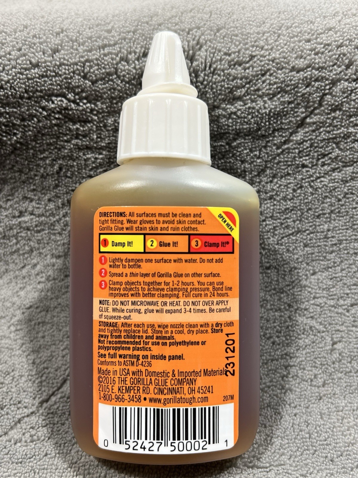 GORILLA GLUE ORIGINAL Multi-Purpose Waterproof Adhesive 2oz. Pack of 2