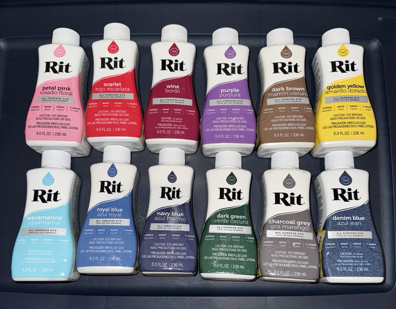 Rit All Purpose Liquid Dye Multi Colors (Pack Of 12) 8 Fl Oz.