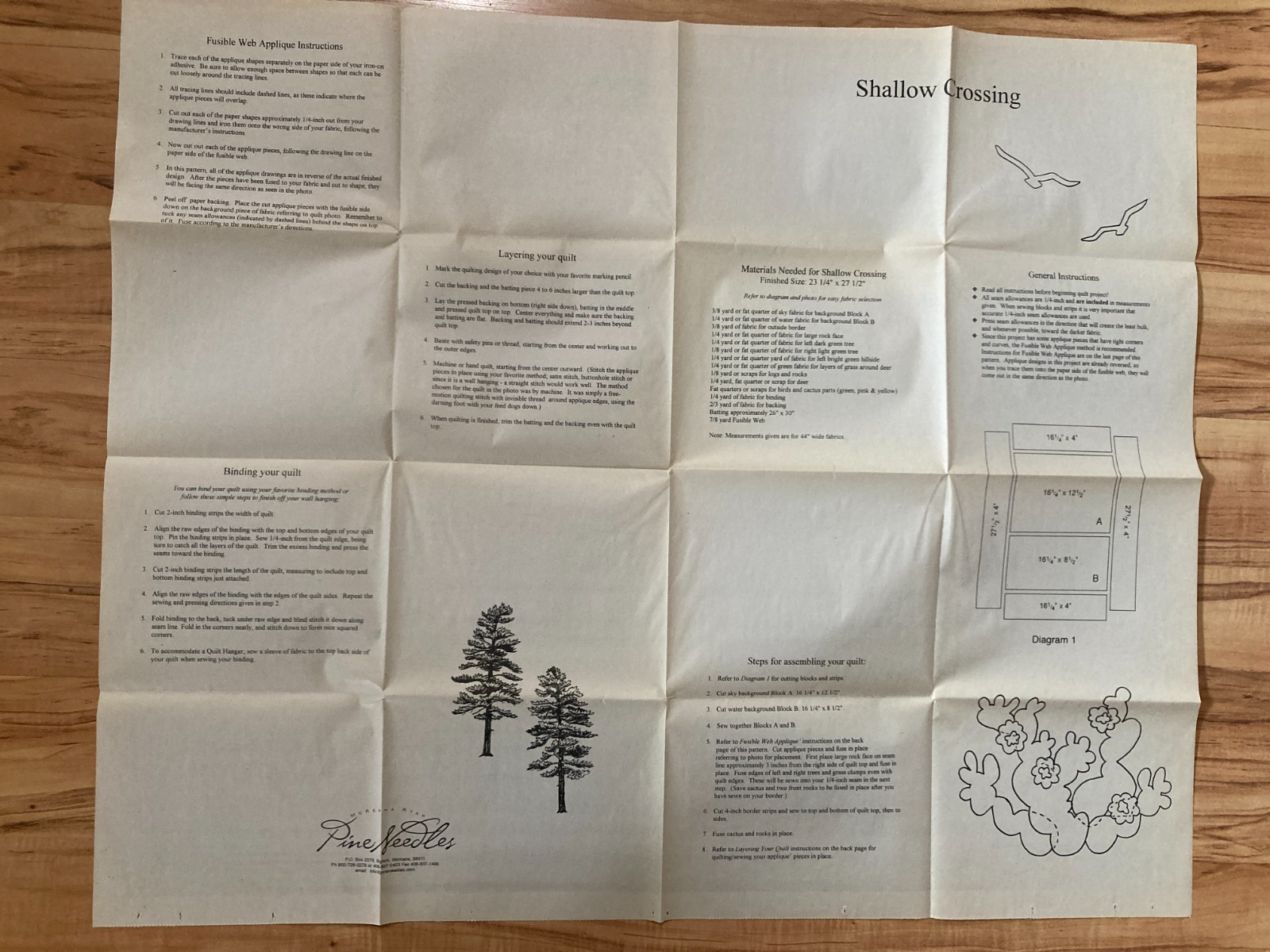 3 Pine Needles Quilt Patterns McKenna Ryan Moose Junction Wolf Watch Uncut