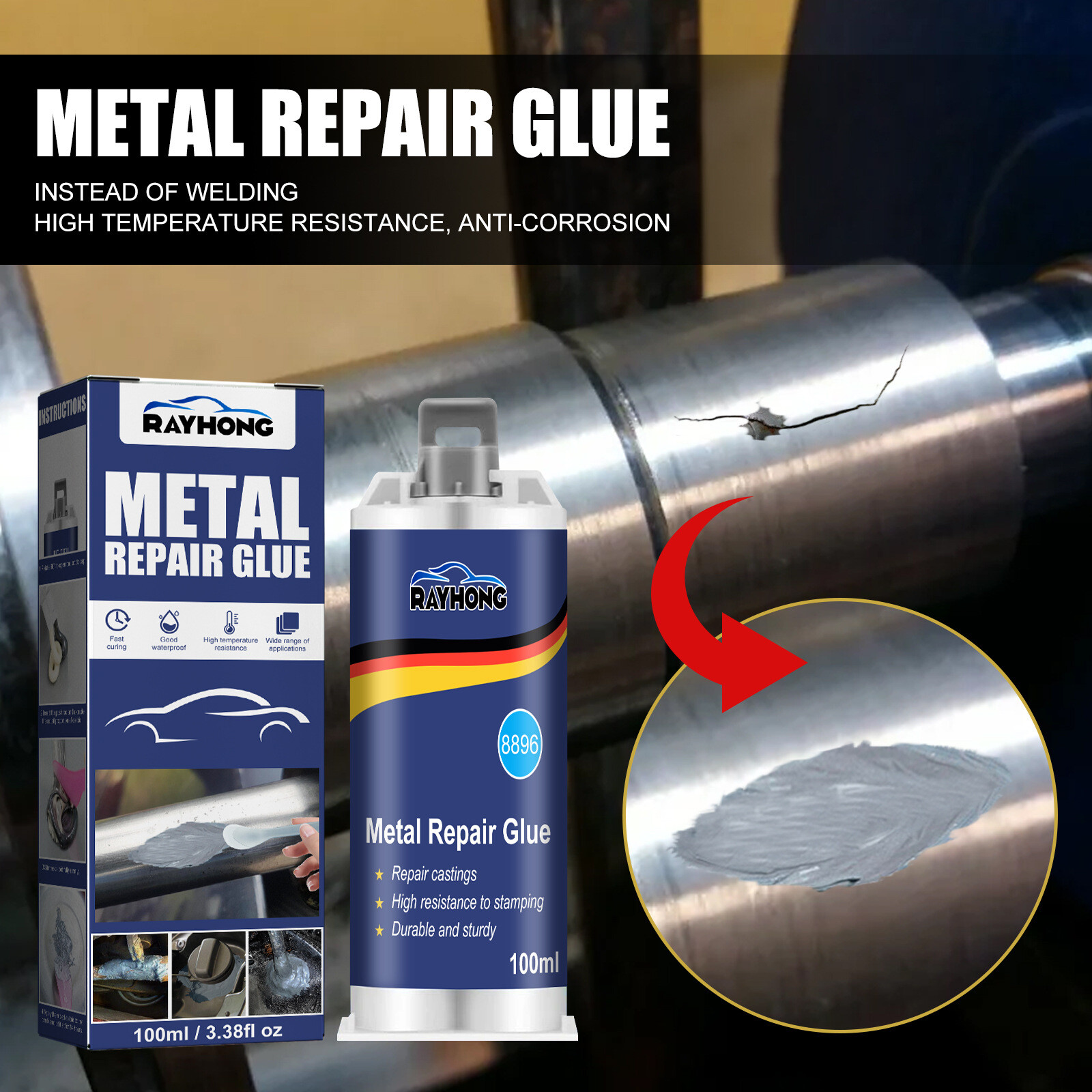 Metal Repair Glue Casting High Temperature Resistant Liquid Metal Welding Filler