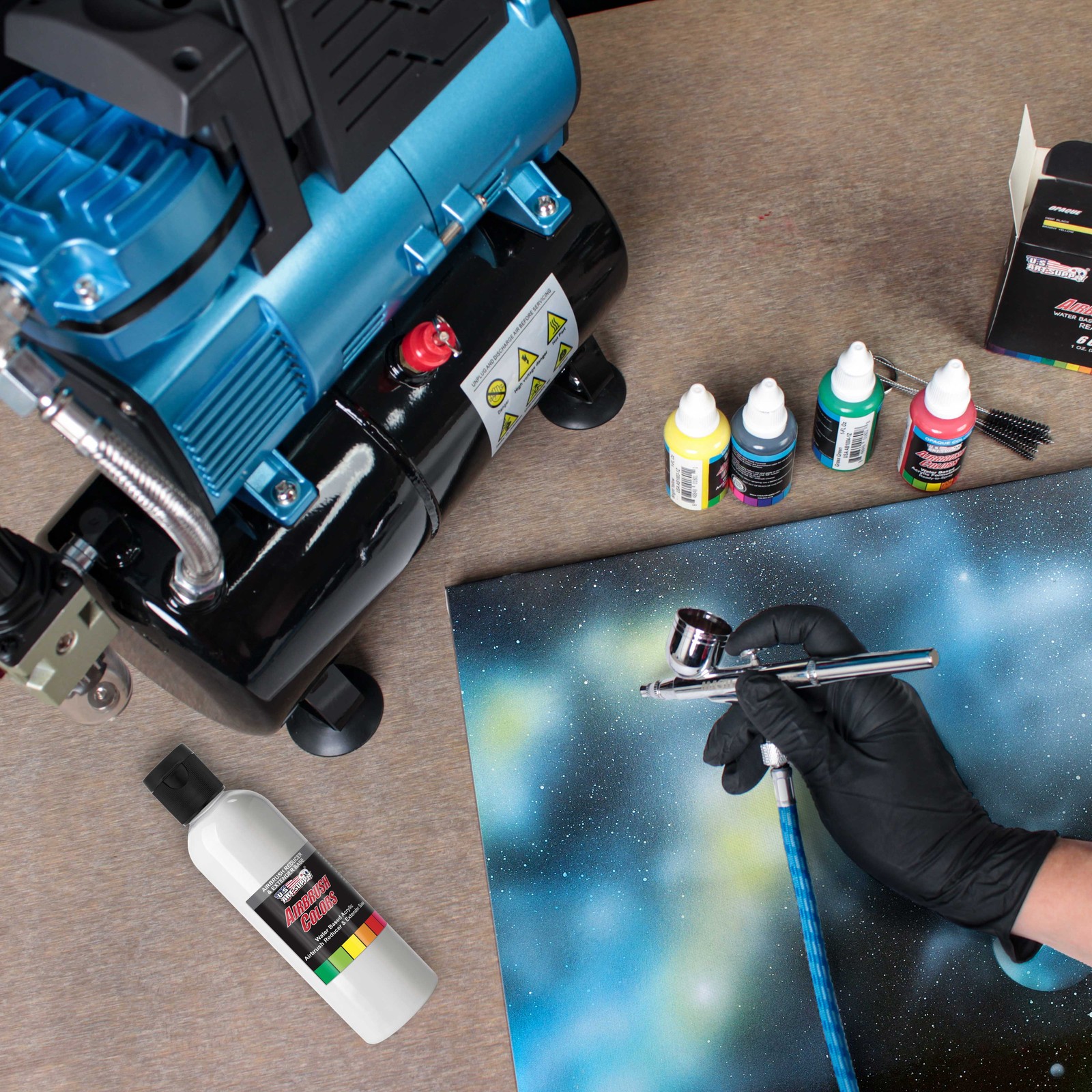 4 oz Airbrush Thinner & Extender Base, Reducing Acrylic Airbrush Paint Colors