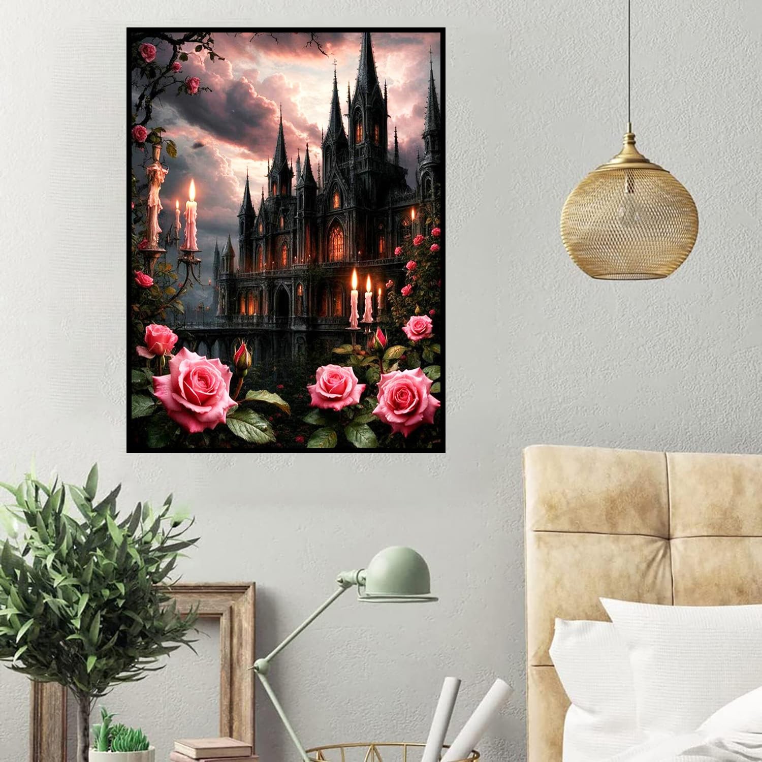 Diamond Art Kits for Adults, 5D Castle Diamond Painting Kits for Beginners, DIY