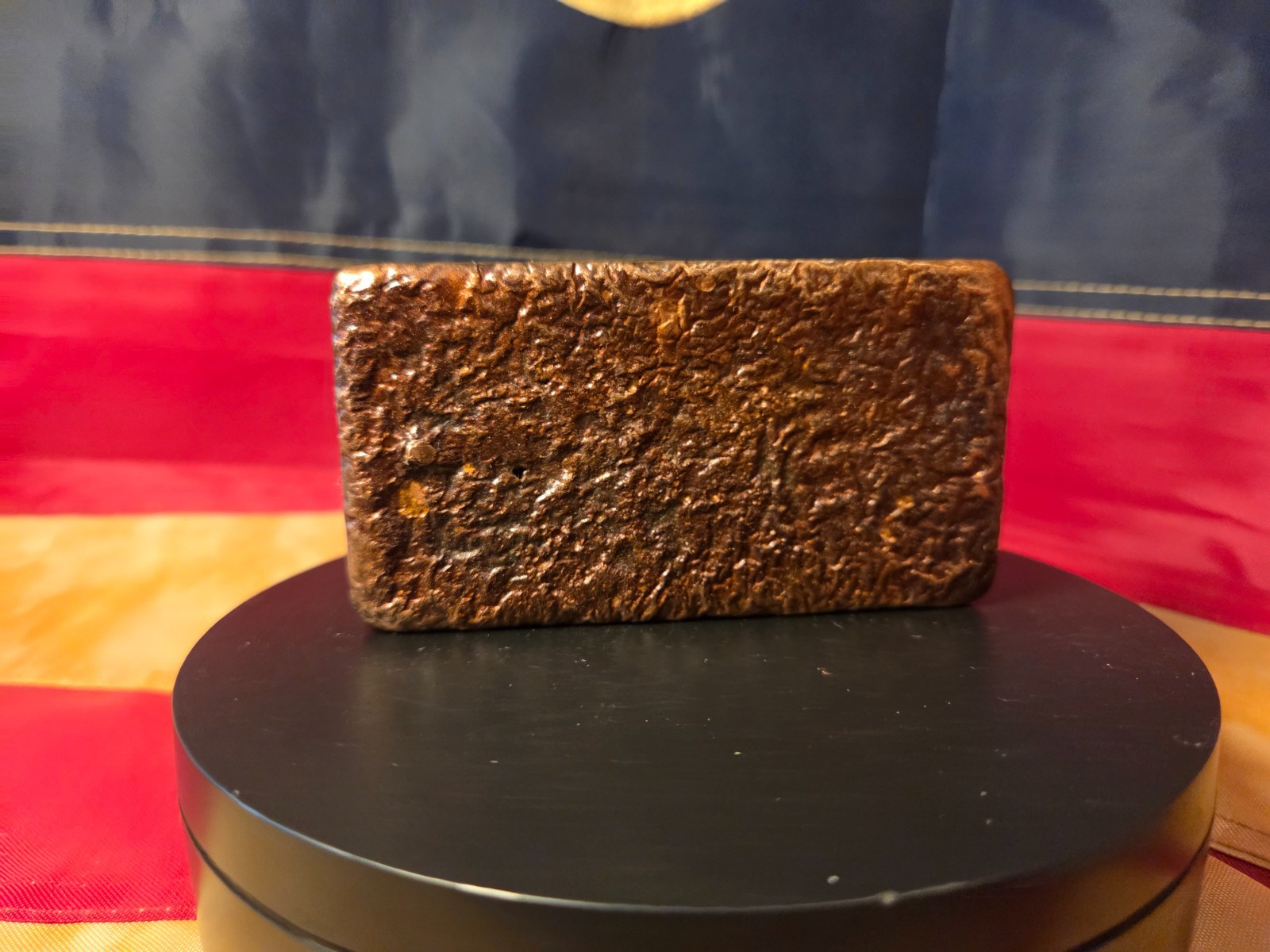 Hand Poured .999 Fine Copper Bullion Bar Art – 1.8 Lbs – *Cross Bones Bullion*
