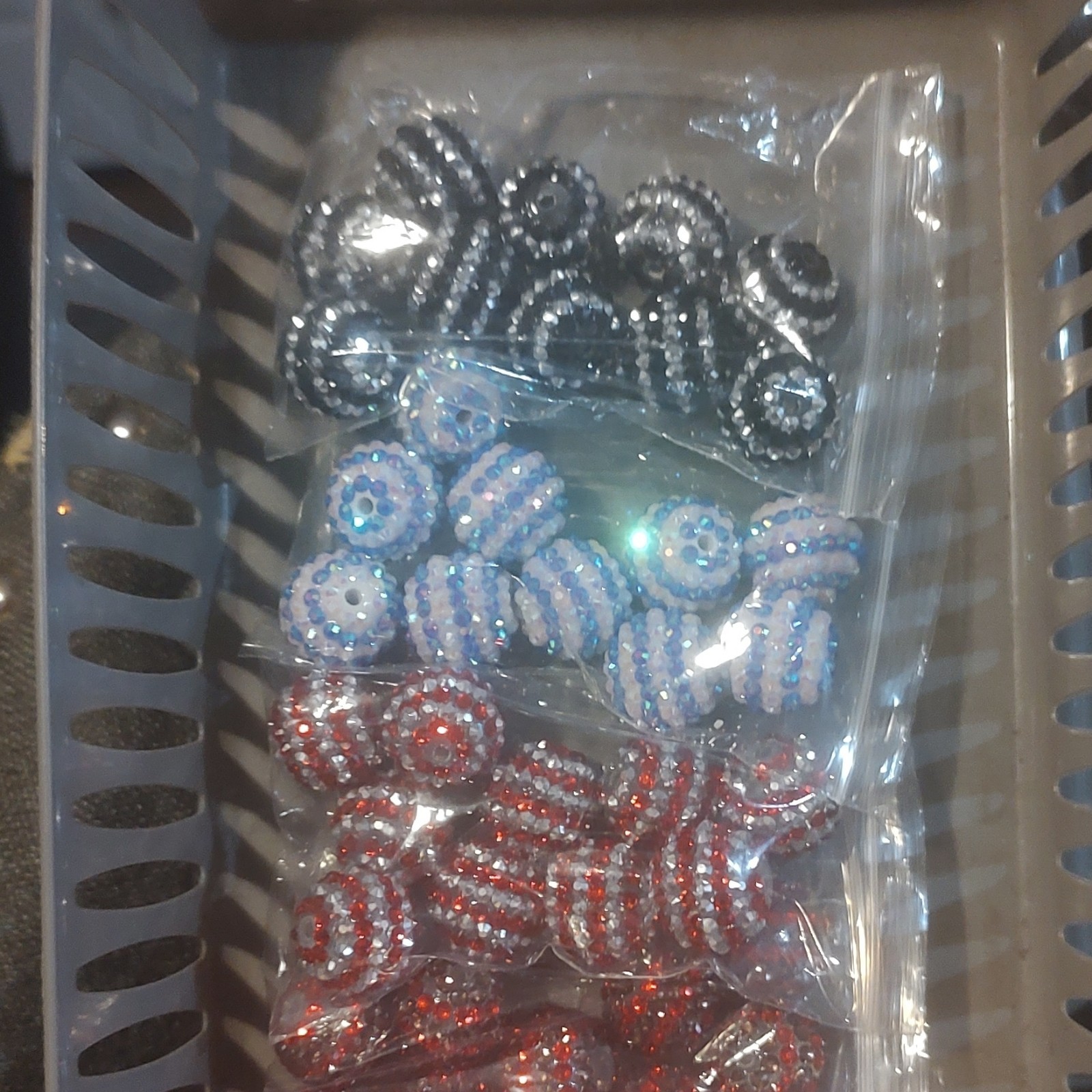 50 Multicolor Rhinestone Beads 20 mm for Jewelry Making.