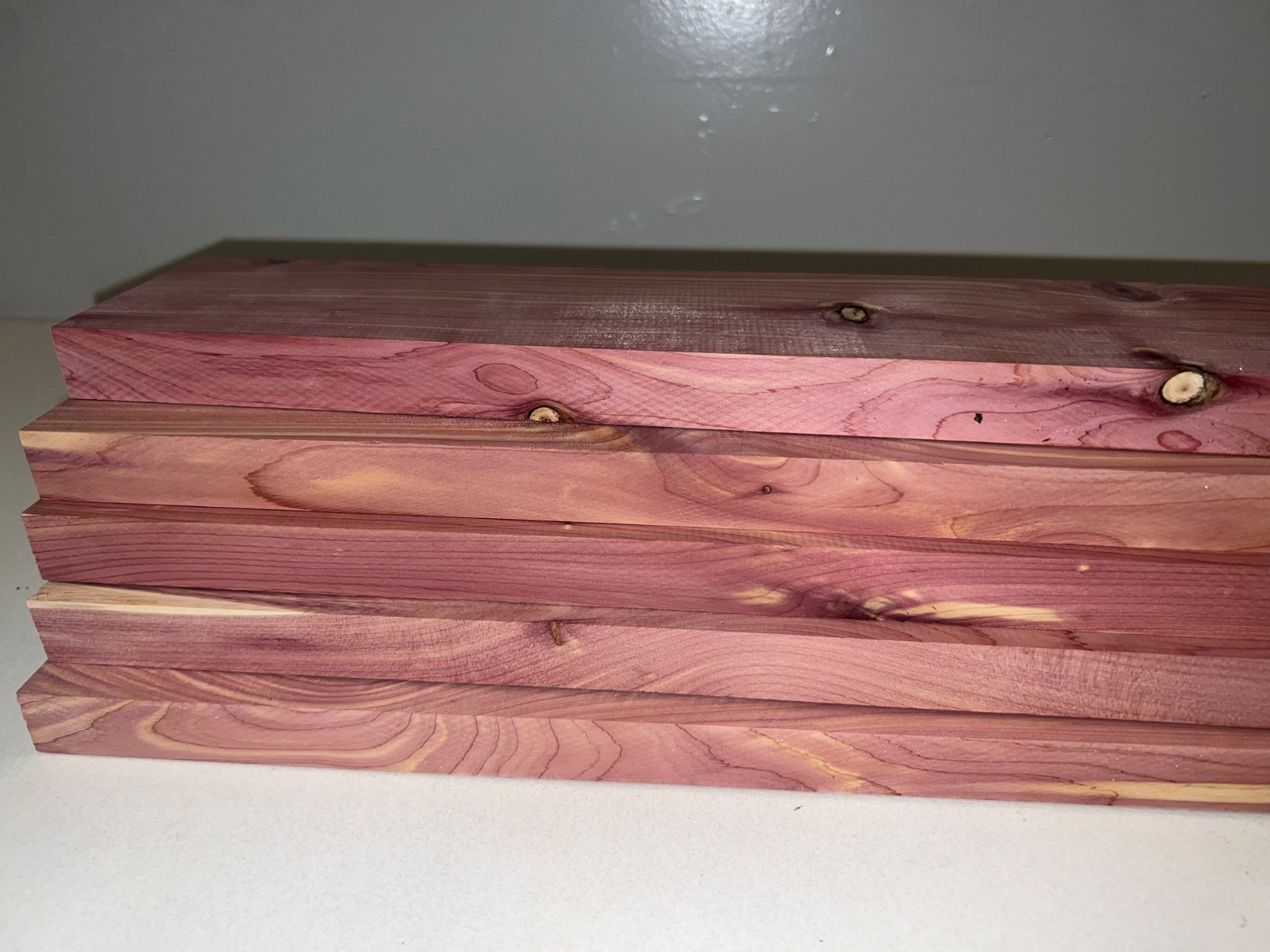 5 Piece Aromatic Eastern Red Cedar 3″ wide 24″ long 13/16” thick
