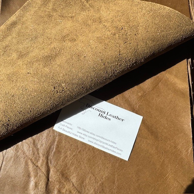 Slick Nick Brown wax/oil topcoat Discount Leather Hides 1.0mm ZA21