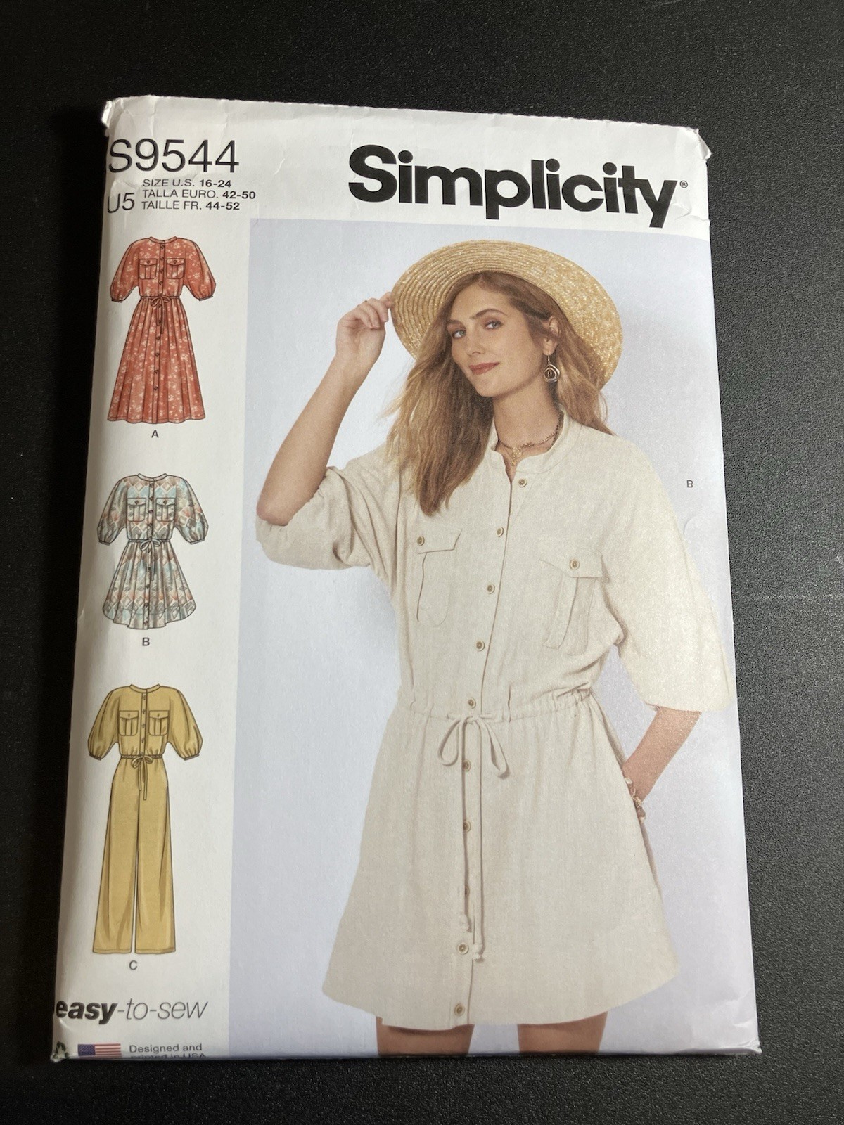 Simplicity Pattern SS9544 Misses Sz 16-24 Dresses & Jumpsuit UNCUT FREE SHIPPING