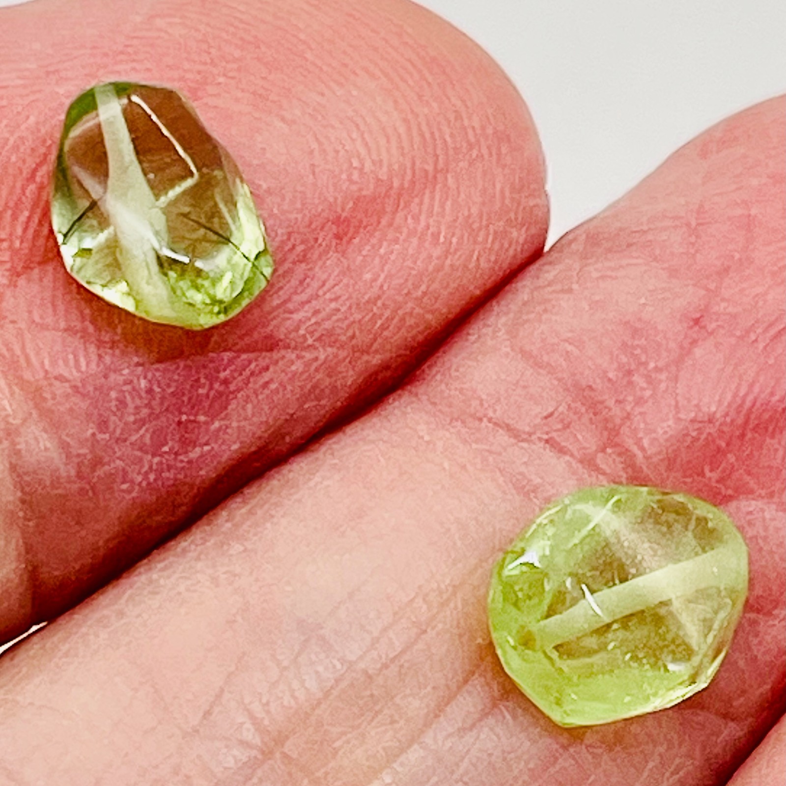 AAA Mint Green Peridot Nugget Pendant Beads | 8×5 to 10x10mm | 2 Beads |