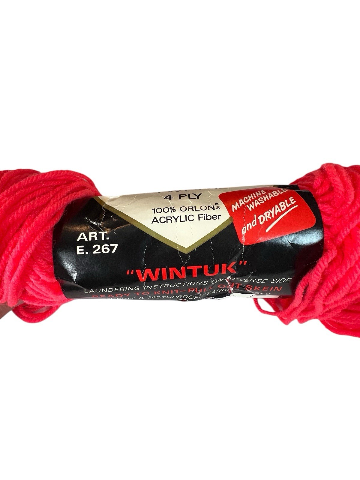 Vintage Red Heart Wintuk Orlon Acrylic Yarn – 1 Skein Color Melon #900