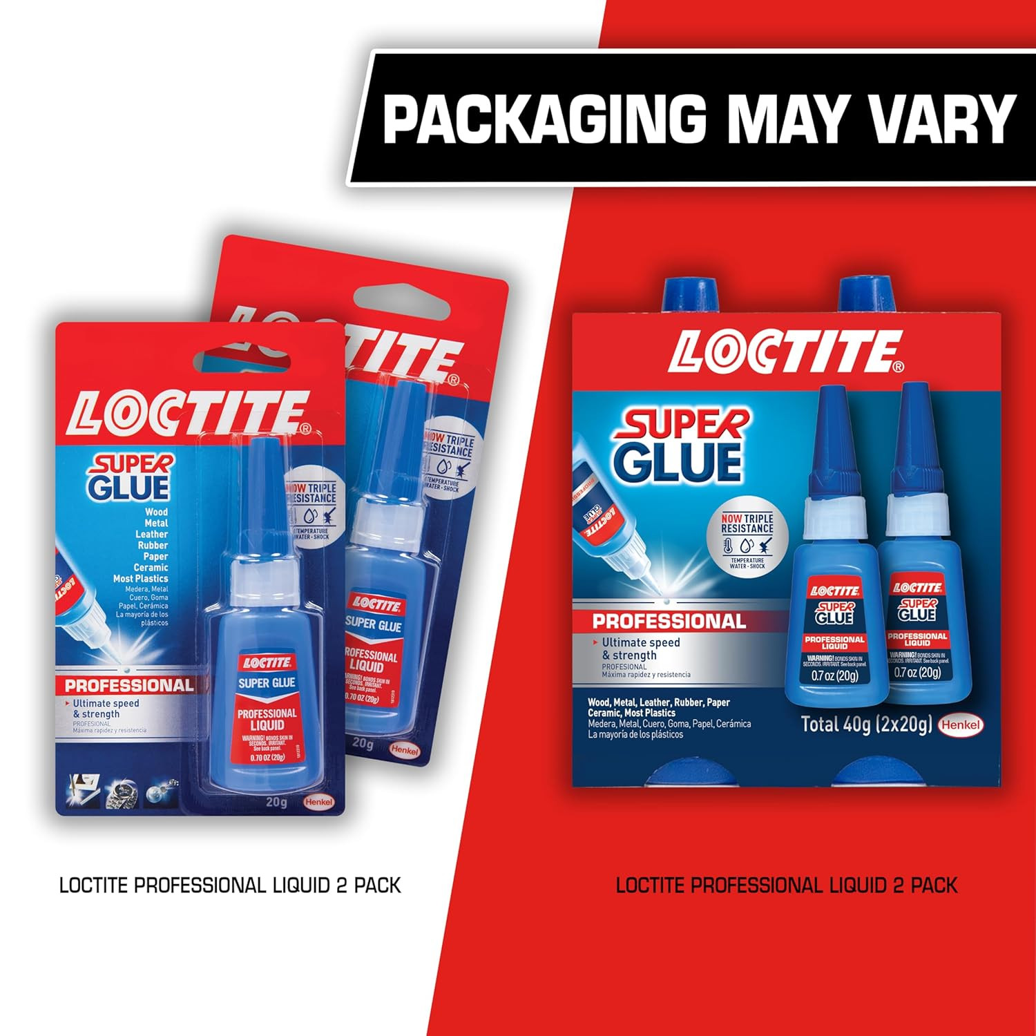 Loctite Super Glue Professional Liquid, Clear, 0.7 Fl Oz Bottle, 2 Pack – Superg