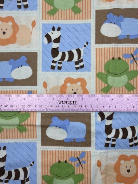 Animal Squares Fabric JoAnn Flannel 42″ 1 Yard