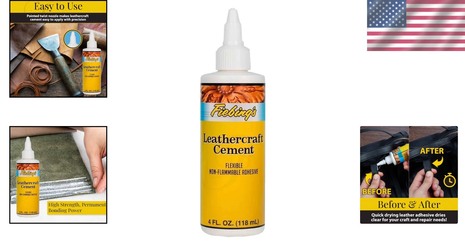 4 oz High Strength Leather Glue – Flexible, Permanent Adhesive for DIY Projects