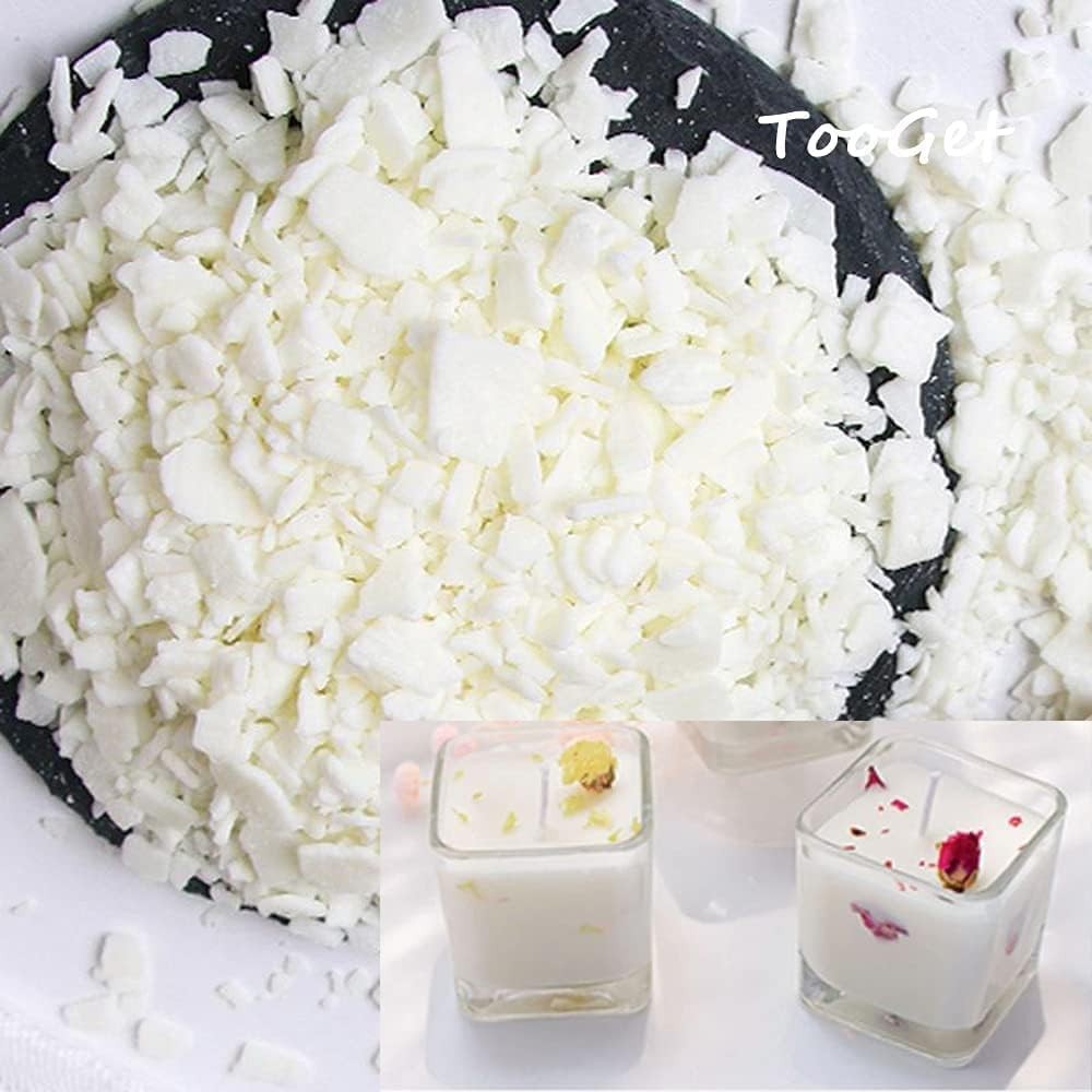 Pure White Soy Wax Flakes – 100% Natural, 2 lb Bulk for Candle Making