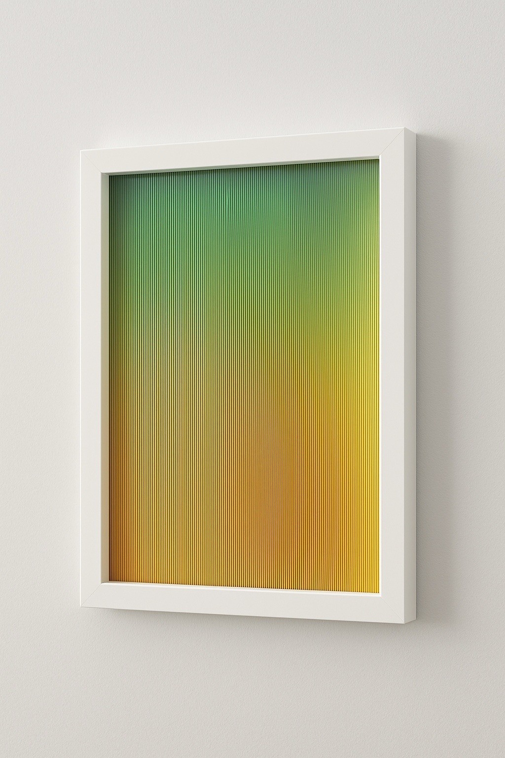 Original Wall Art – Iridescent Fluted Acrylic – Framed 12×16 Home Decor