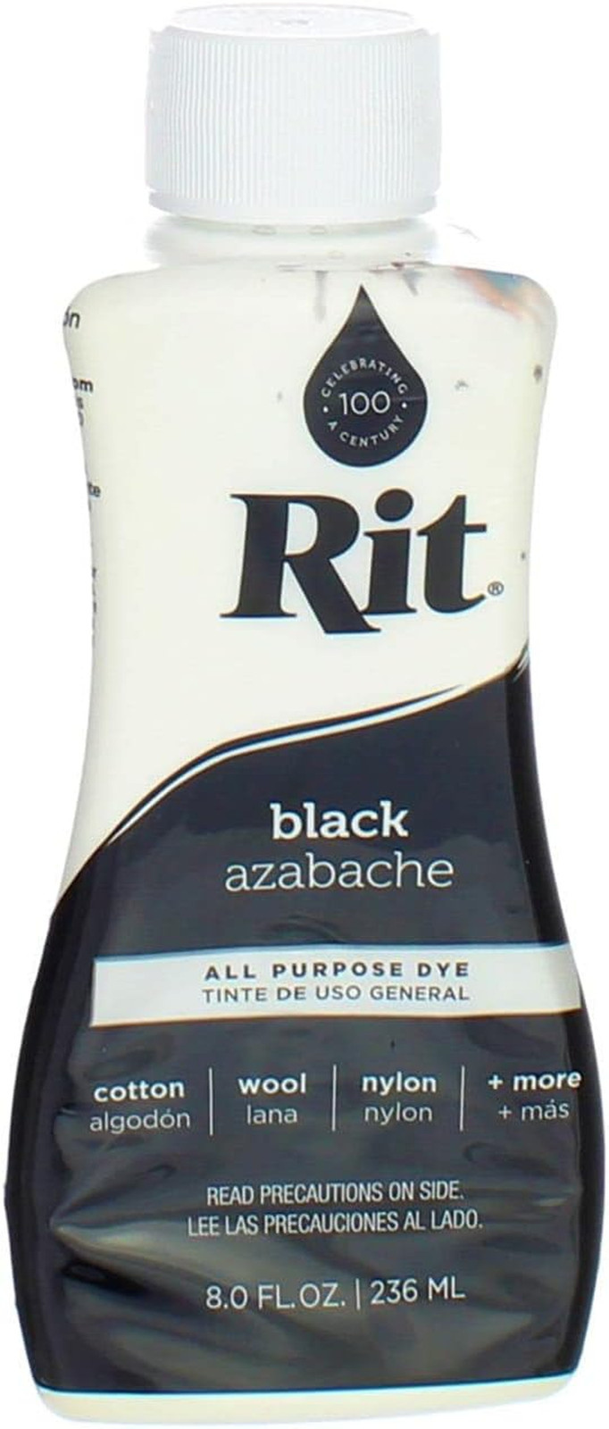 Liquid Black Dye 8 Oz All Purpose Fabric Dye for Cotton Polyester Acrylic