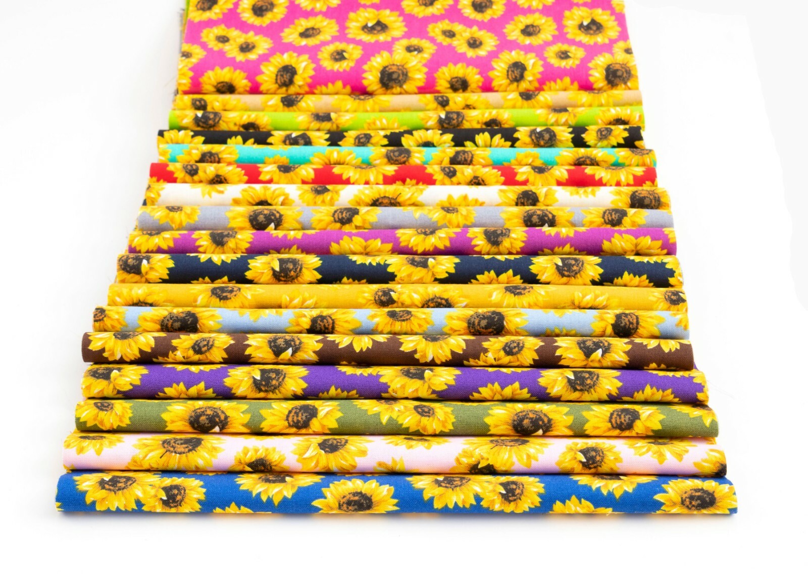 34 piece SUNFLOWERS pre-cut Layer Cake 10″ squares 100% cotton fabric quilt