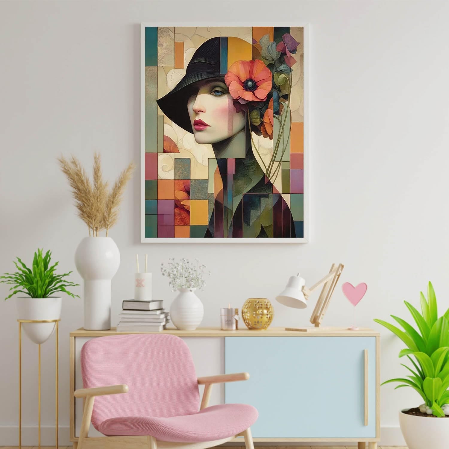 Abstract Woman Paint By Numbers Modern Minimalist Woman Form Full Drill Art