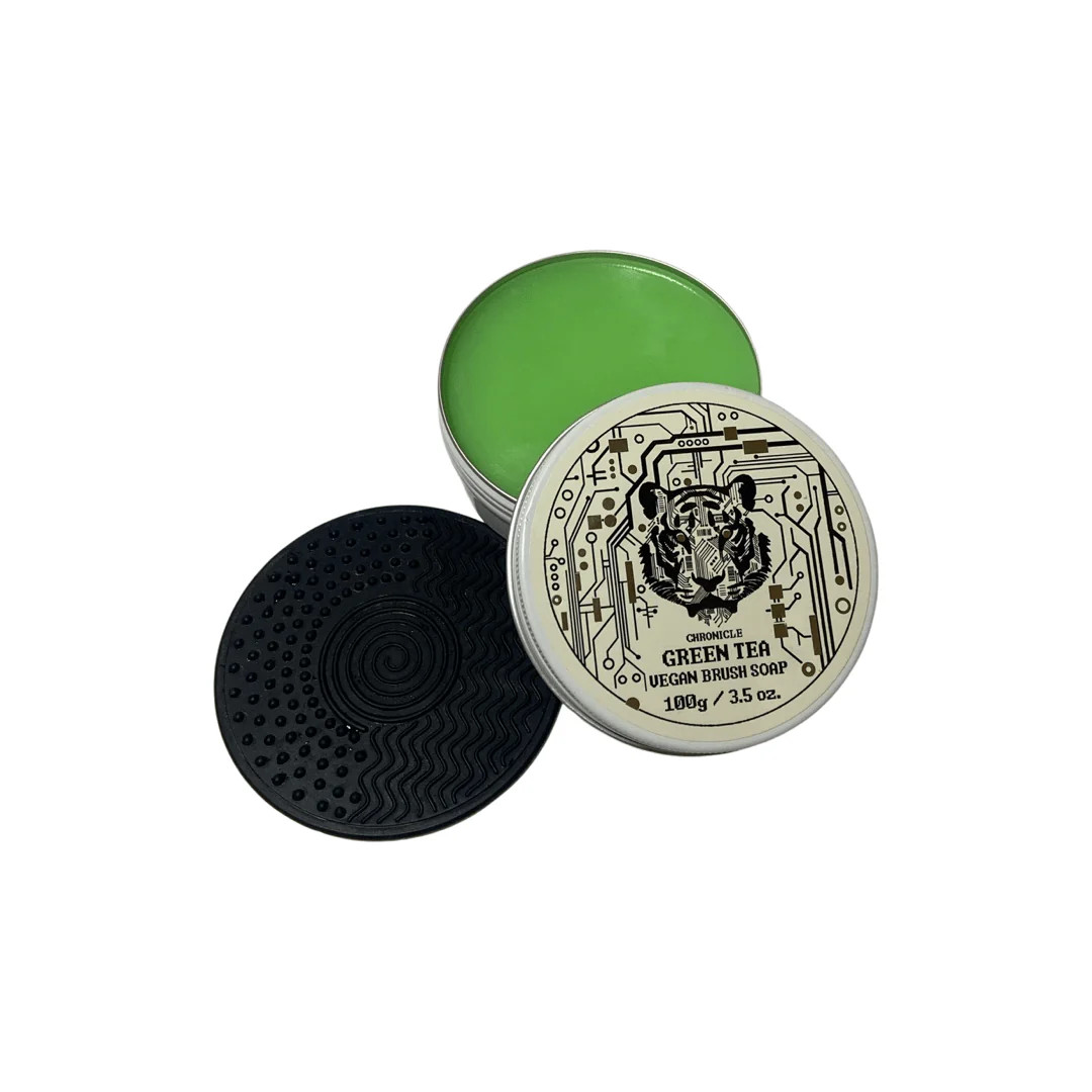 Green Tea Brush Soap (100g) Acrylic Oil Watercolor Paint Cleaner Chronicle Cards