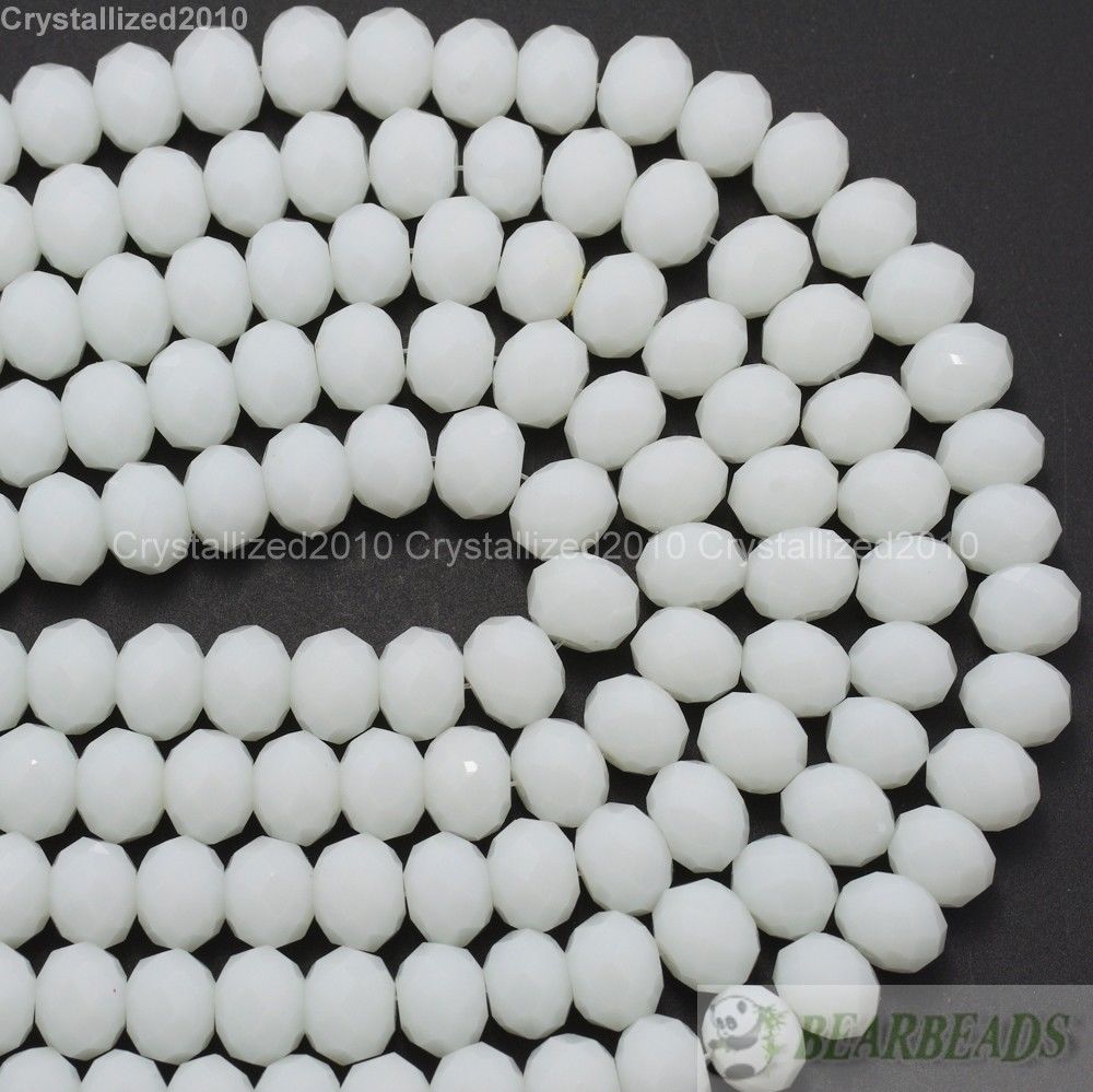Wholesale 200Pcs Faceted Rondelle Top Quality Czech Crystal Opaque Spacer Beads