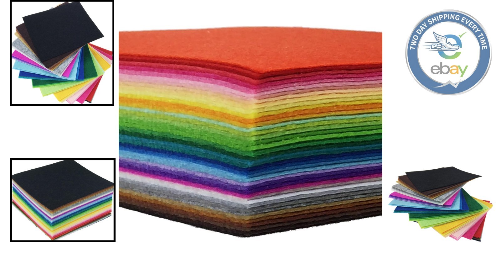 Durable 1mm Thick Felt Fabric Sheets – 42 Assorted Colors for Crafters