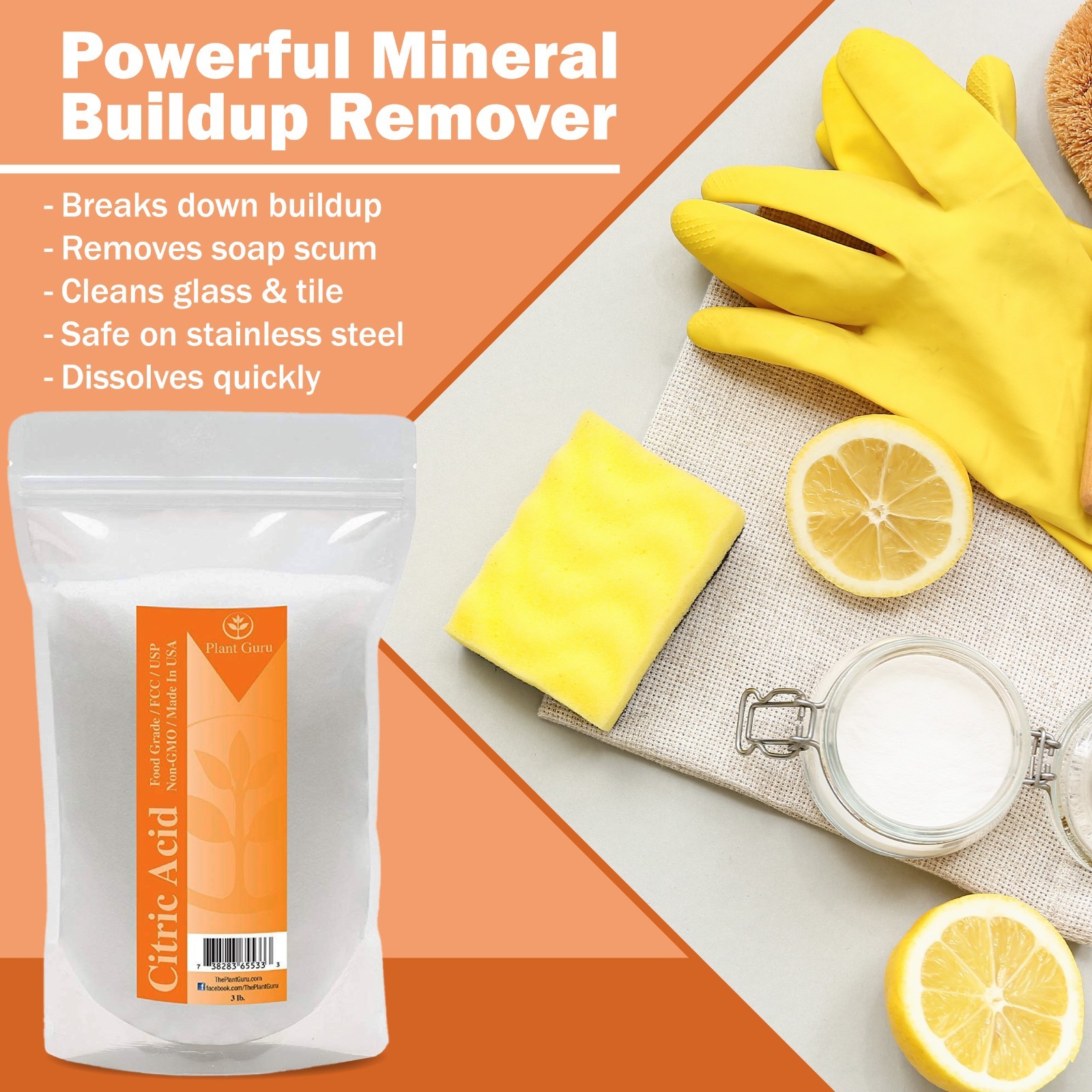 Pure Citric Acid Powder Food Grade FCC / USP – HIGHEST QUALITY GRADE ANHYDROUS