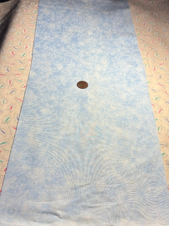 Moda * Light Blue Tonal Swirls * 100% Cotton Remnant * 8″ x 22″