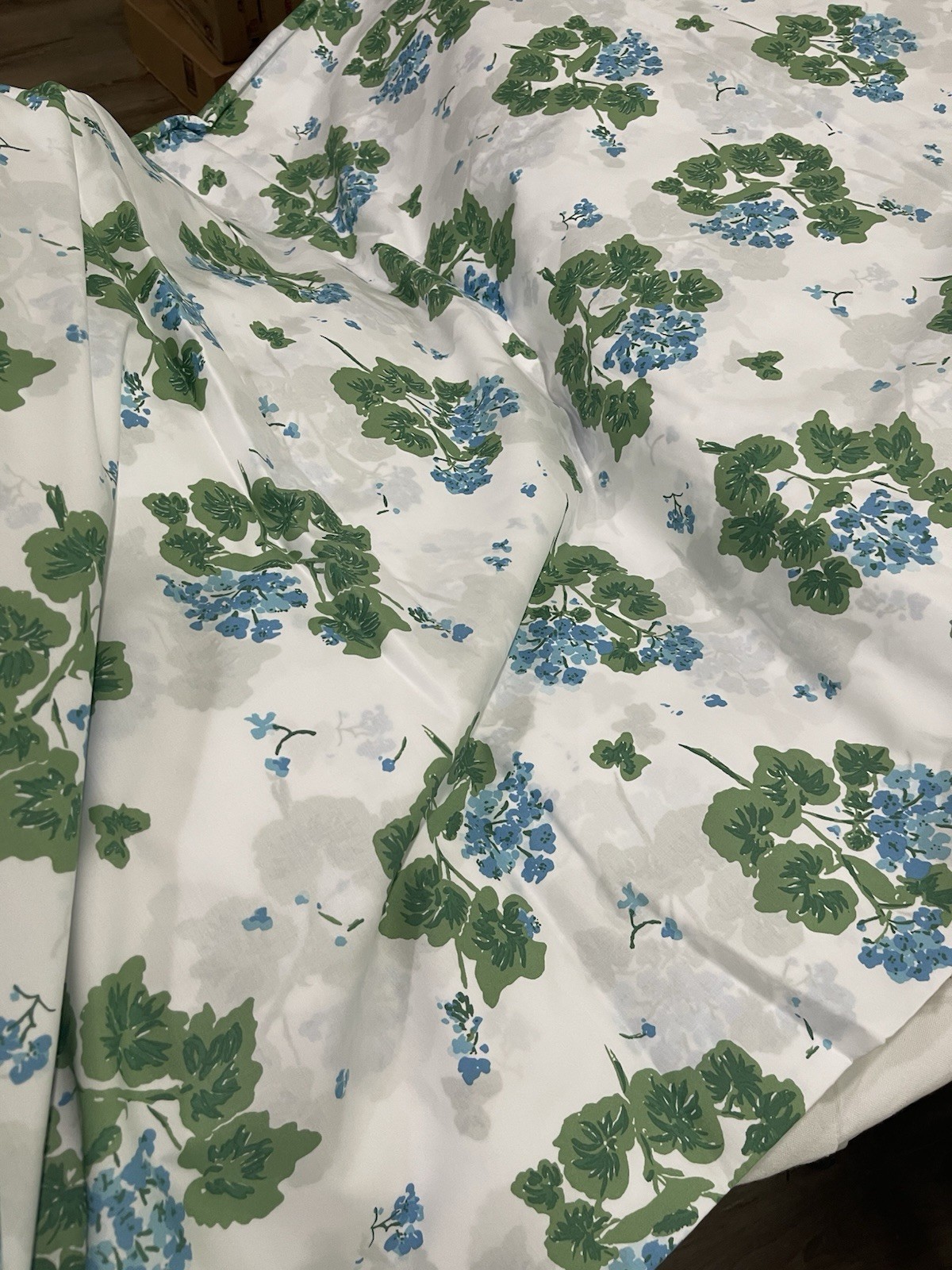 $158 Matouk Italy New 500TC Cotton Percale 120” Geranium By YARD Fabric Blue