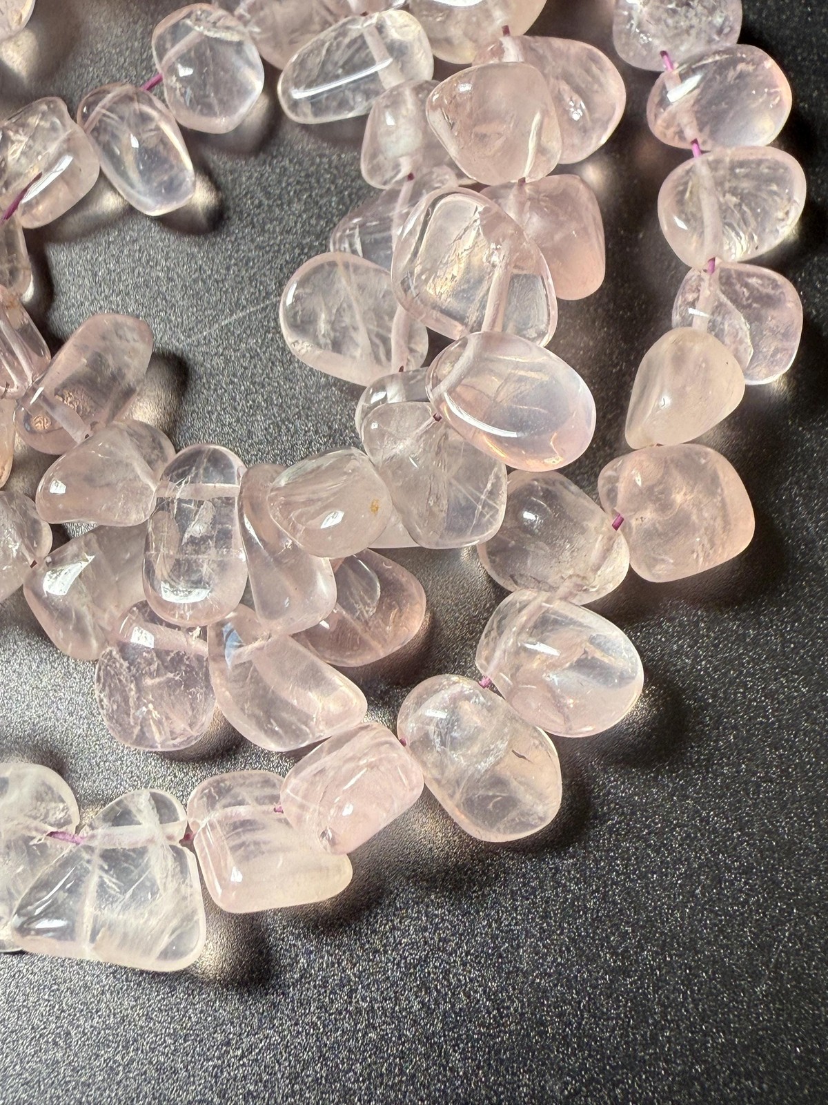 Rose Quartz Nugget Beads: Soft Pink Gemstone Strand, 16″