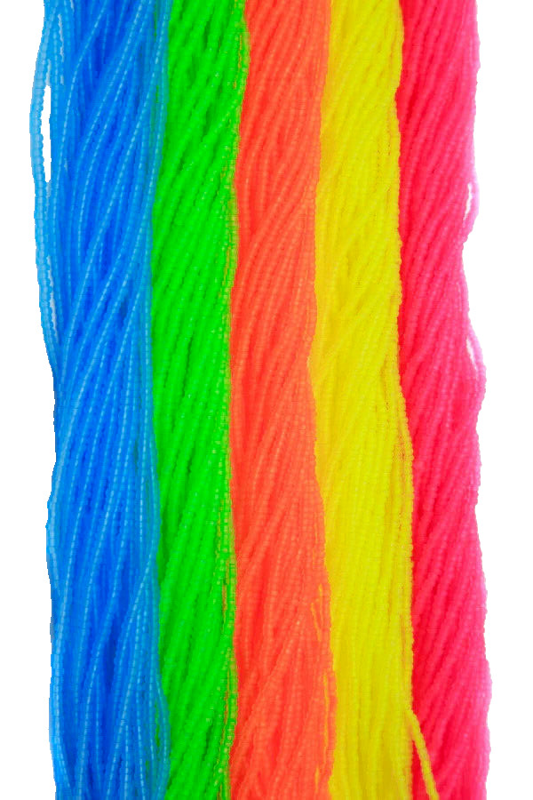 Czech 11/0 Preciosa Frosted Neon Bundle Rocaille Glass Seed Beads