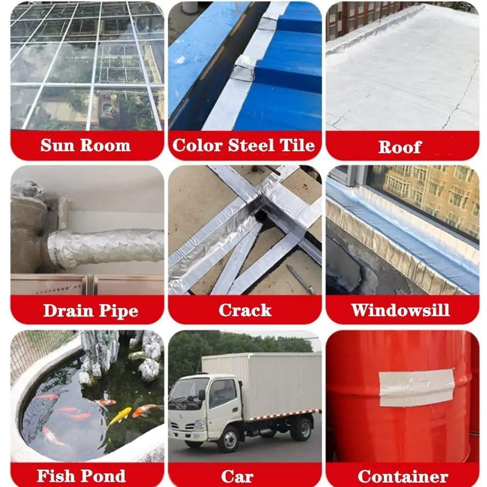 Aluminum Foil Waterproof Tape High Temp Butyl Repair Seal Tape