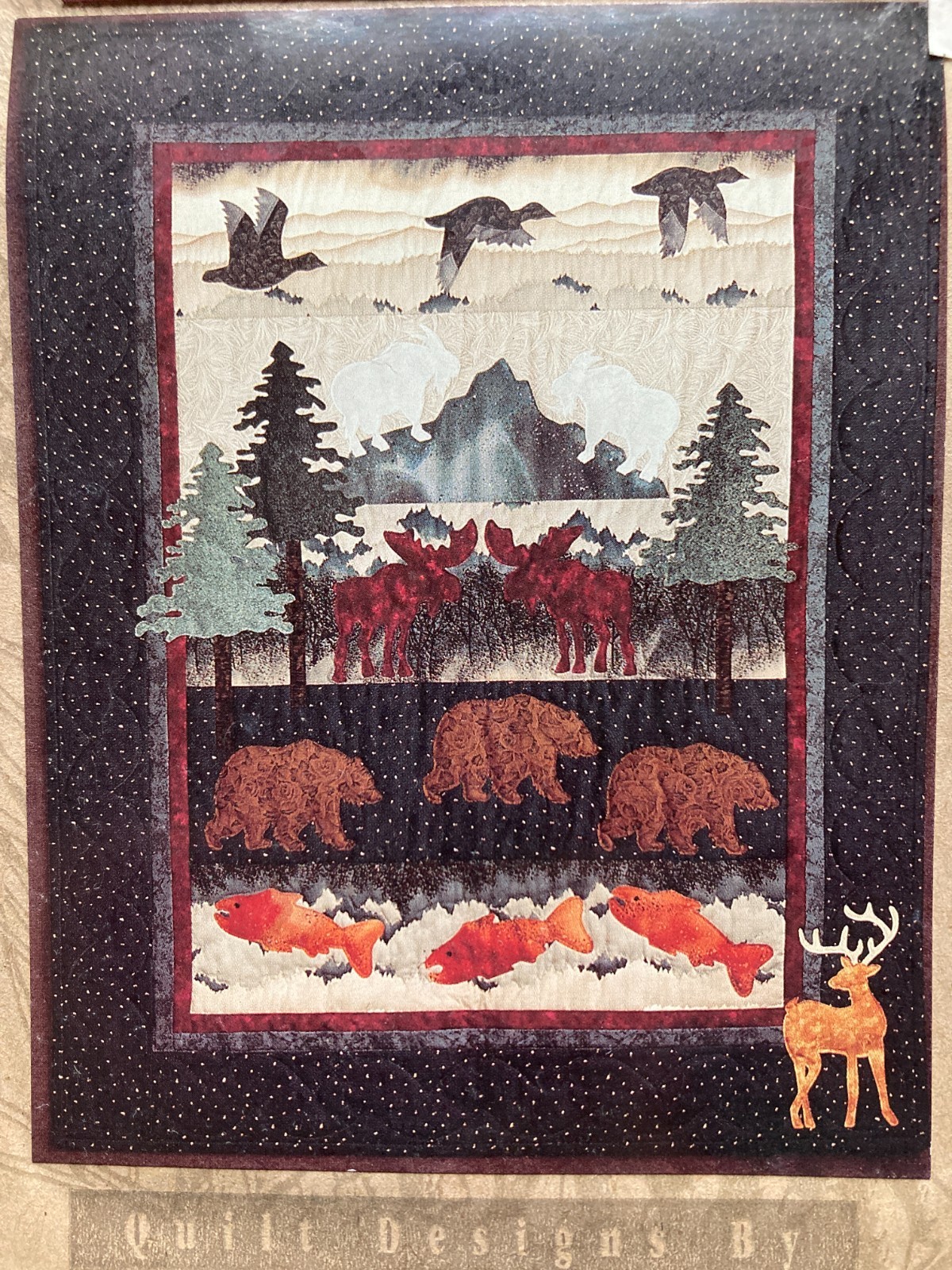 3 Pine Needles Quilt Patterns McKenna Ryan Moose Junction Wolf Watch Uncut