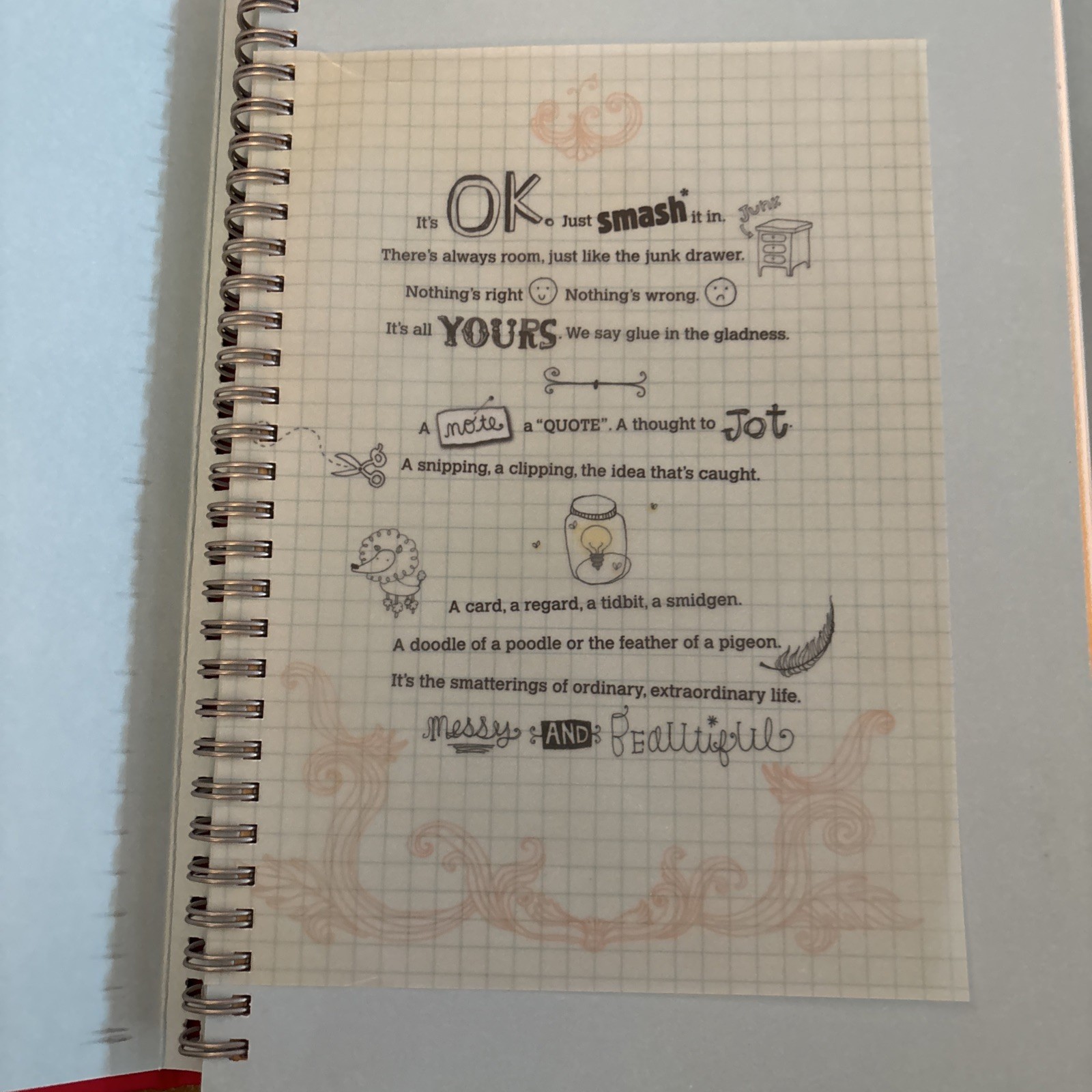K &Co K&Company Doodle Style Smash Book 8×10 Pen Journal Scrapbook Red NEW