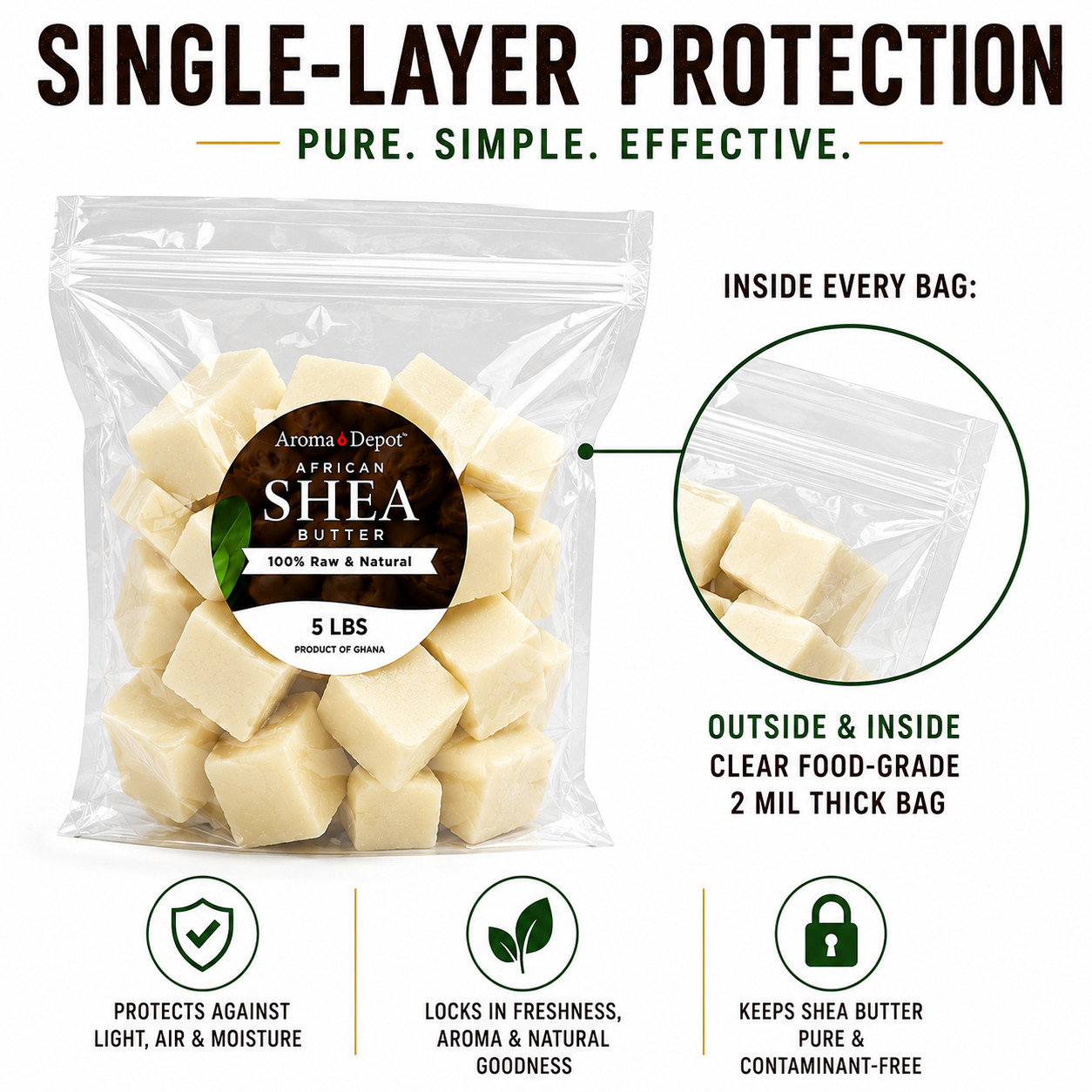African Shea Butter Raw Unrefined 100% Natural Organic Pure IVORY Wholesale