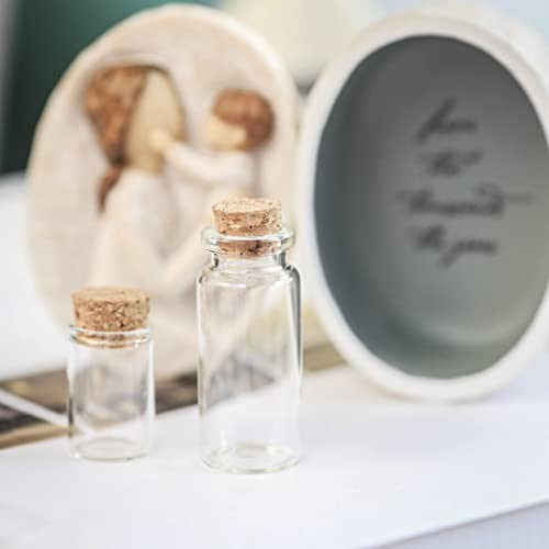 100 Pack 10ml Glass Bottles with Cork Stoppers, Mini Bottle with Personalized
