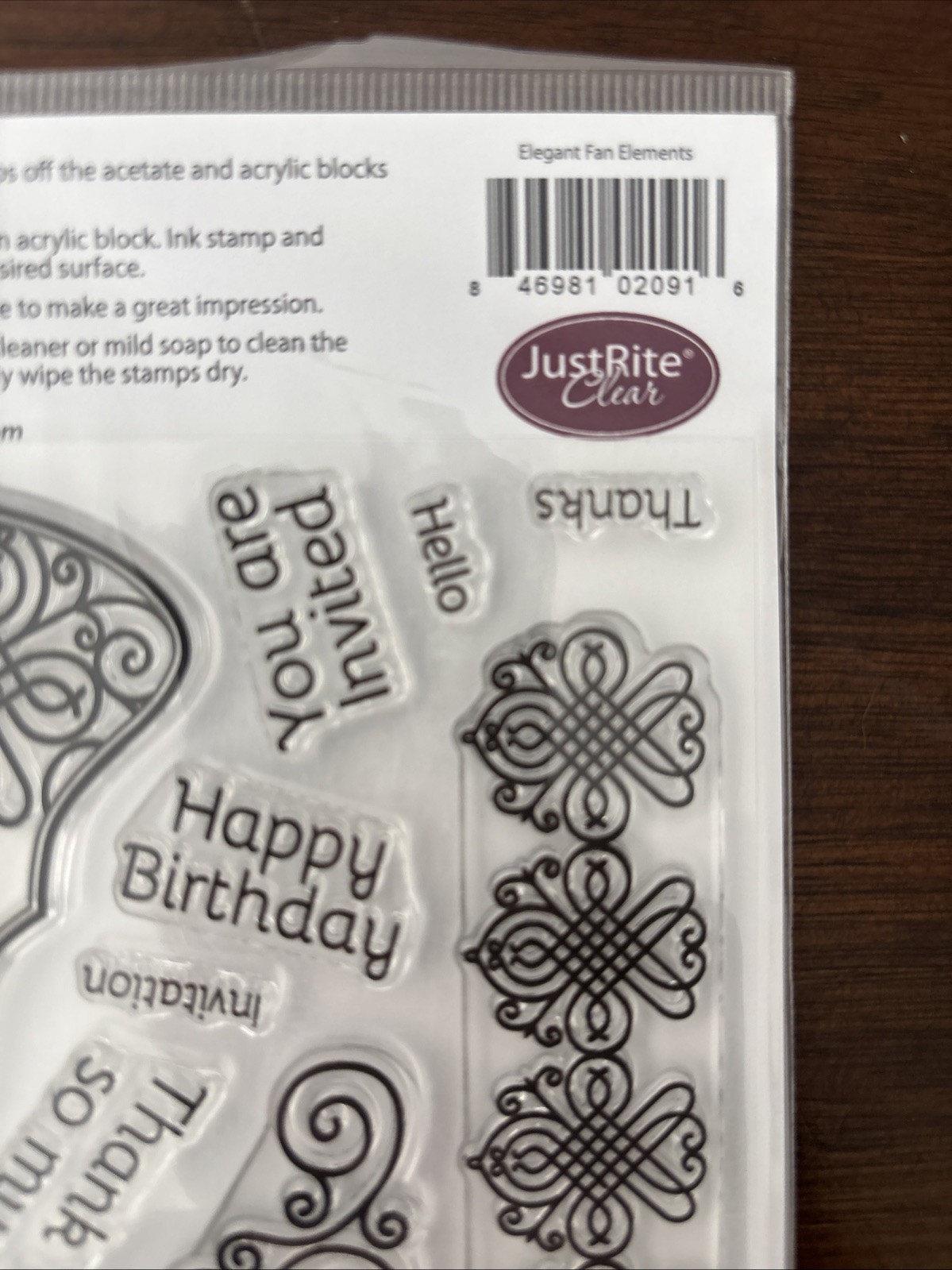 justrite stamp Clear Elegant Fan Elements