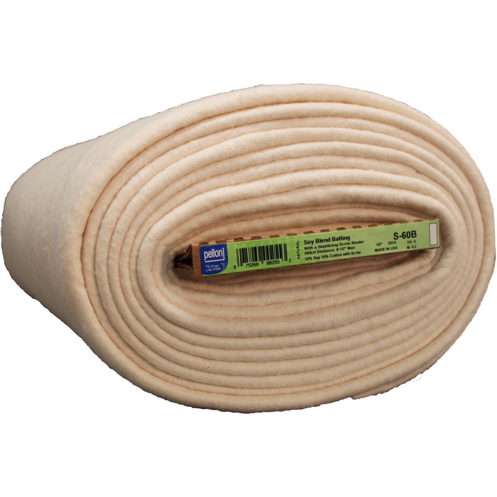 Pellon Soy Blend Quilting Batting, off-White 60″ x 9 Yards by the Bolt