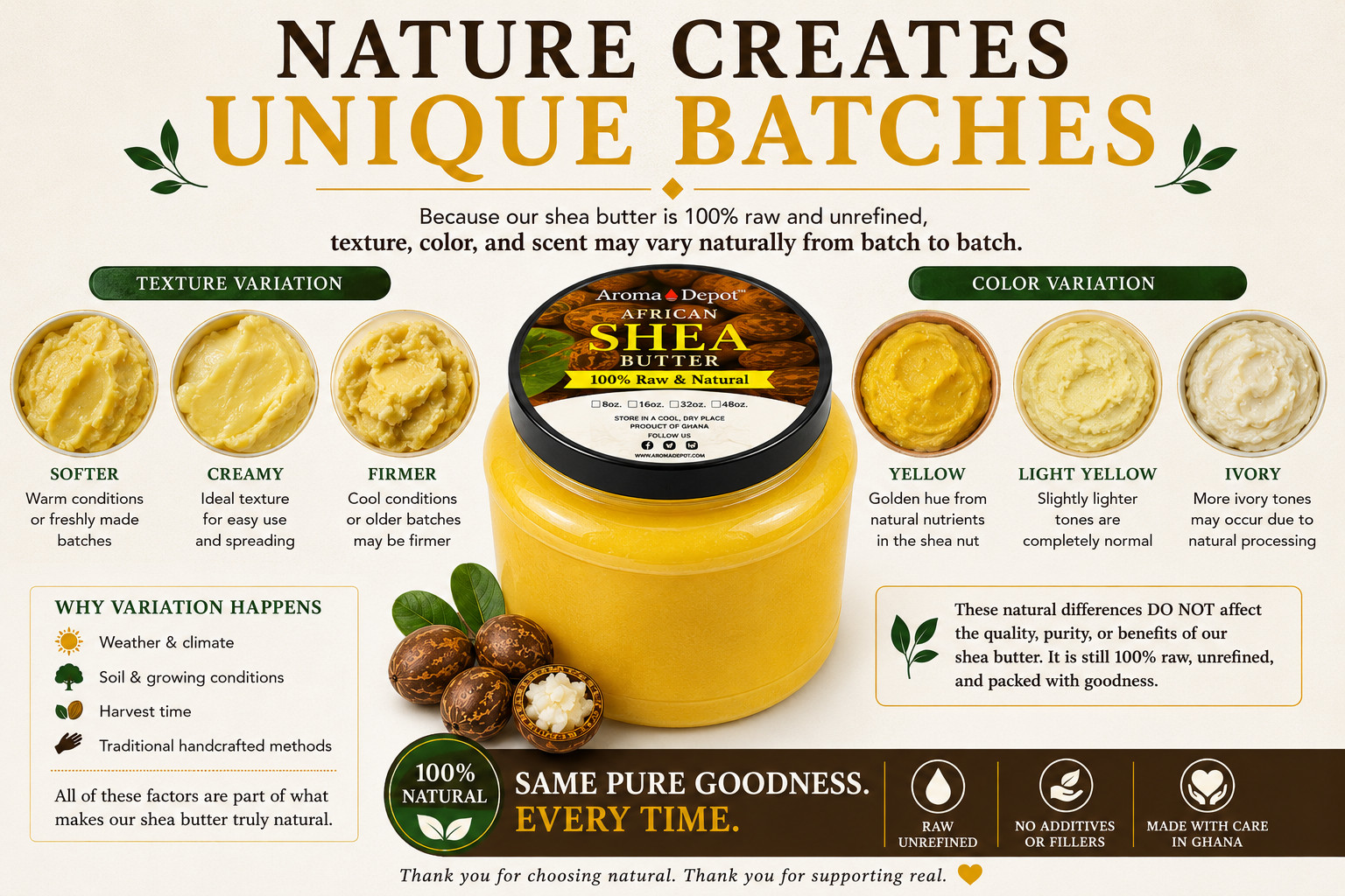 African Shea Butter Bulk 3 lb. Yellow From Ghana 100% Pure Natural Raw Unrefined