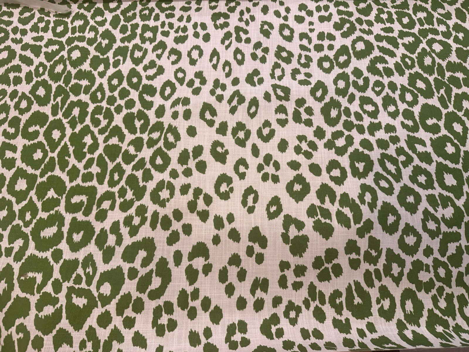 Schumacher Iconic Leopard Indoor/Outdoor Green Fabric 1 Yard